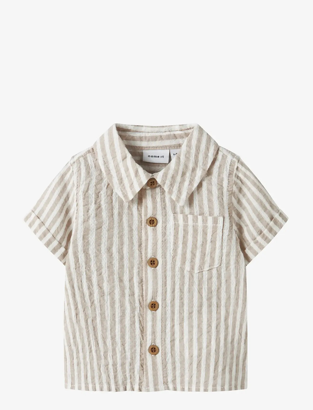 name it - NBMFEDENIS SS SHIRT - kortærmede skjorter - chateau gray - 0
