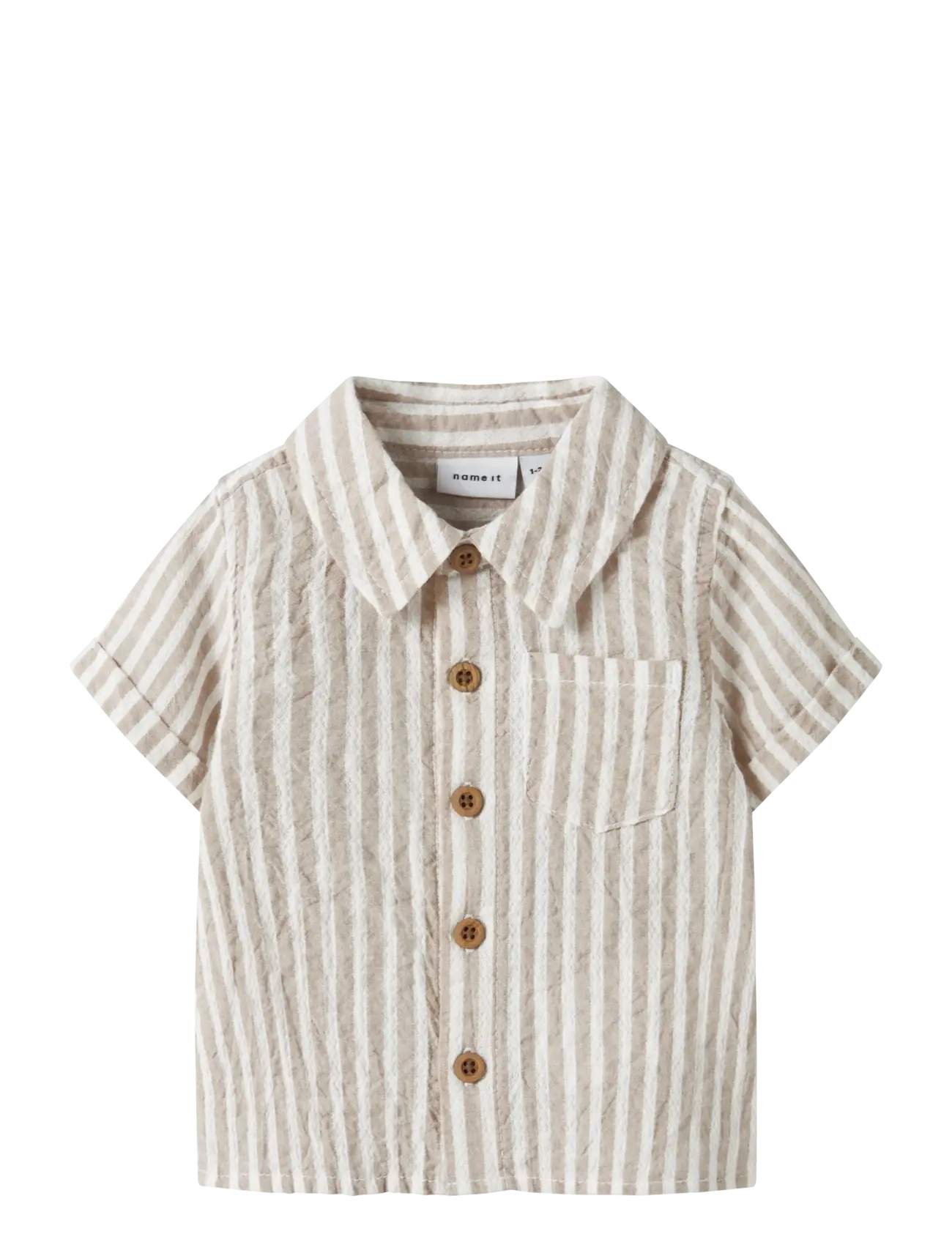 name it NBMFEDENIS SS SHIRT - Skjorter - CHATEAU GRAY / beige