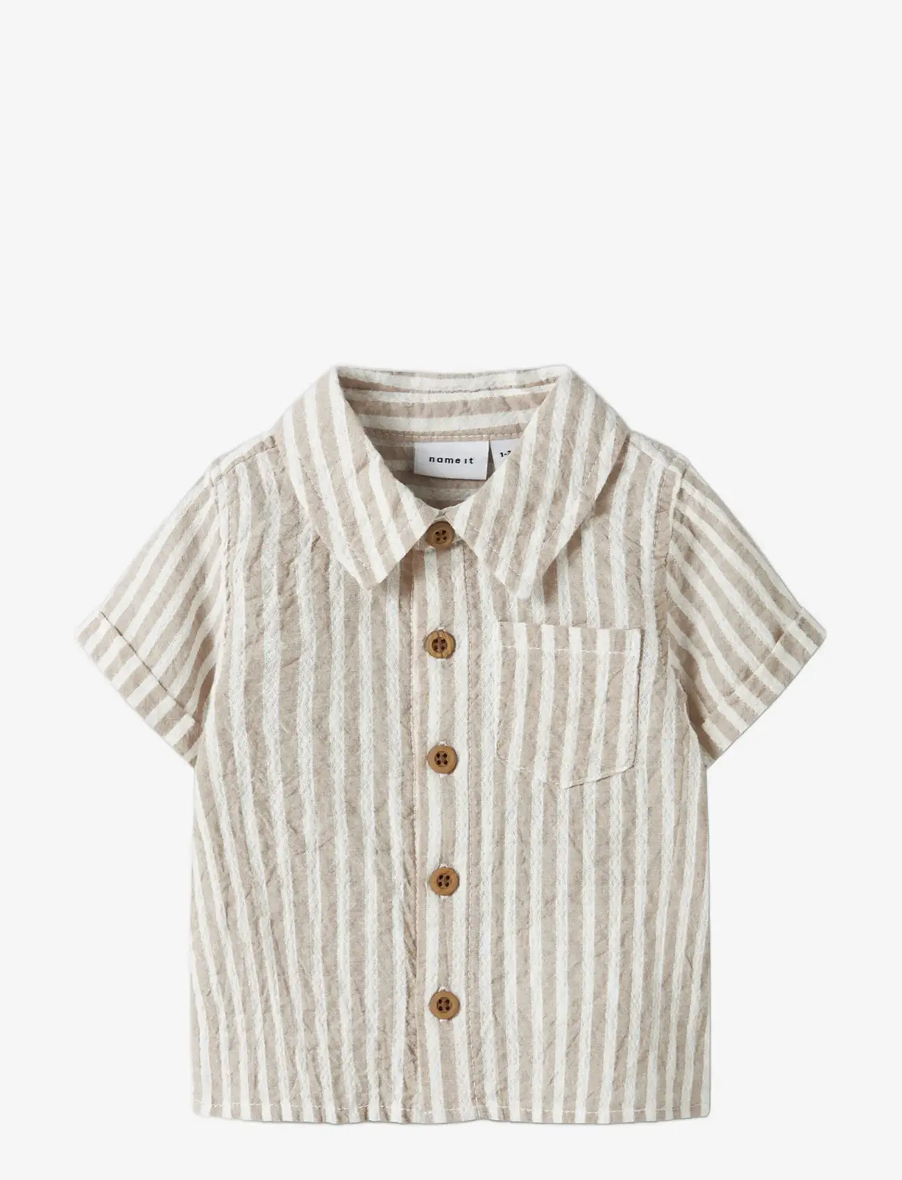 name it - NBMFEDENIS SS SHIRT - kortærmede skjorter - chateau gray - 2