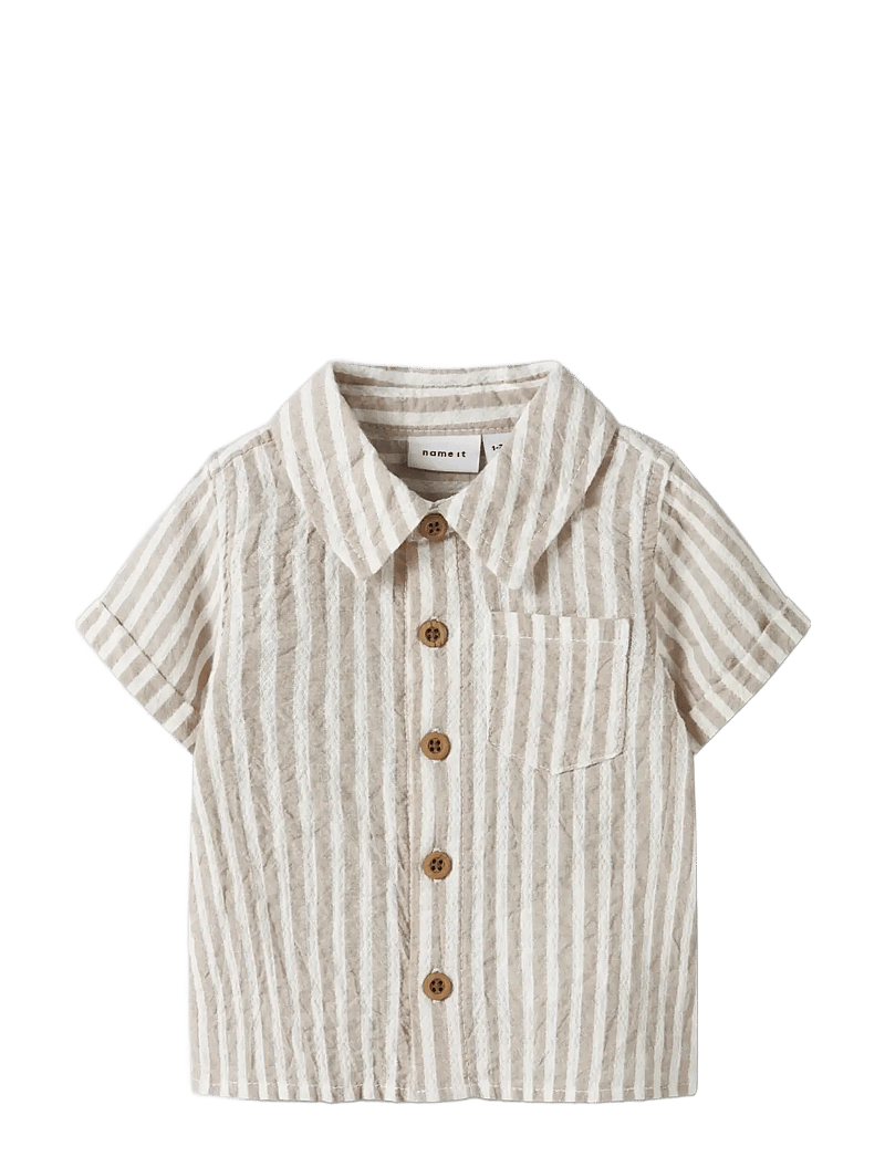 name it - NBMFEDENIS SS SHIRT - kurzärmlige hemden - chateau gray - 2