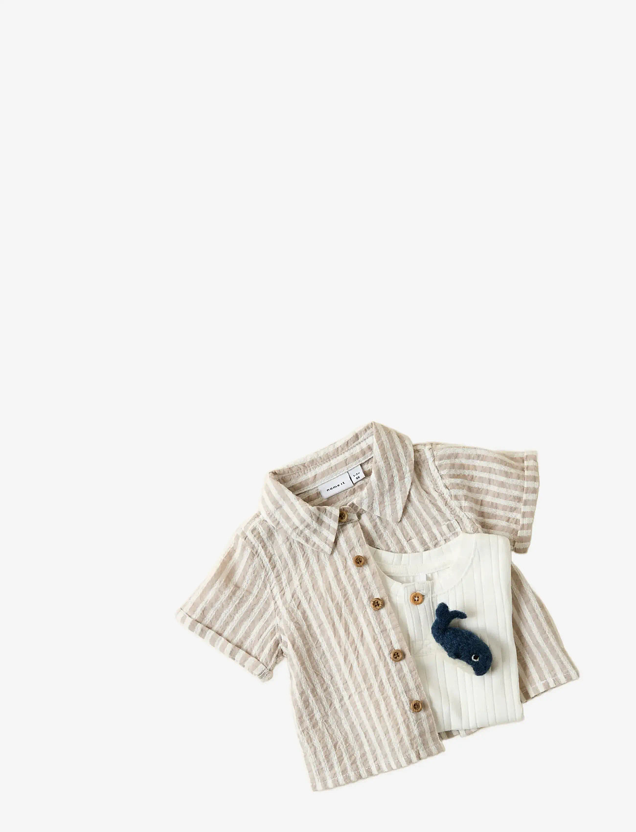 name it - NBMFEDENIS SS SHIRT - kortærmede skjorter - chateau gray - 3
