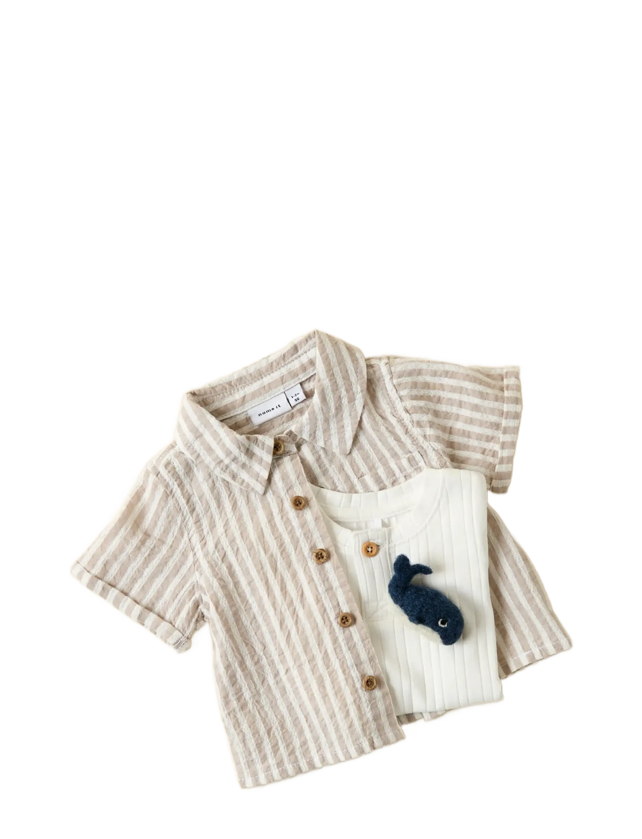 name it - NBMFEDENIS SS SHIRT - skjorter - chateau gray - 3