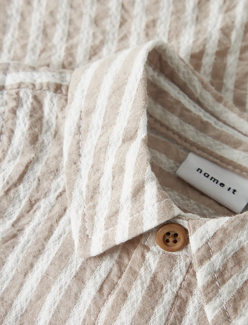 name it - NBMFEDENIS SS SHIRT - kurzärmlige hemden - chateau gray - 4