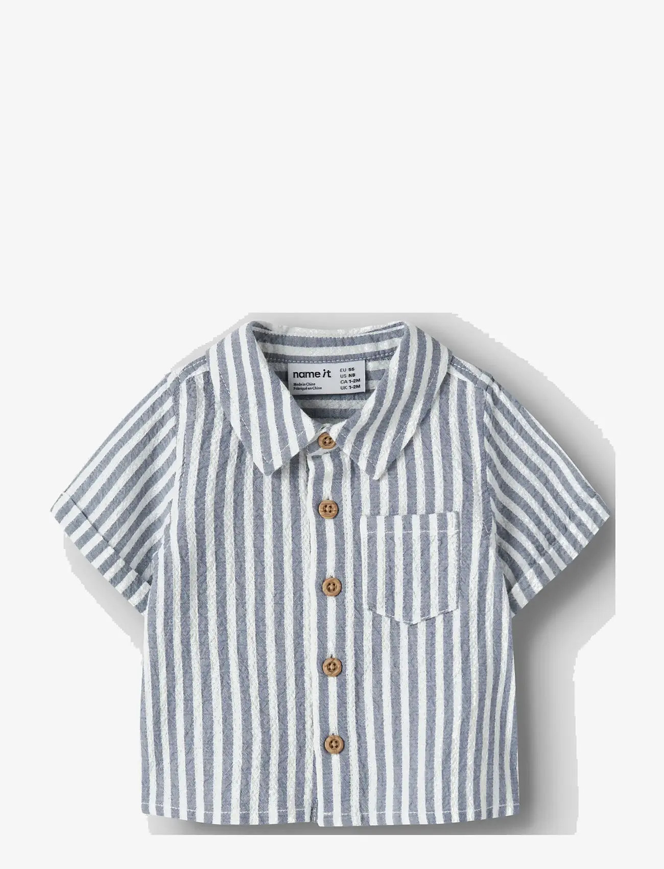 name it - NBMFEDENIS SS SHIRT - kortärmade skjortor - vintage indigo - 2
