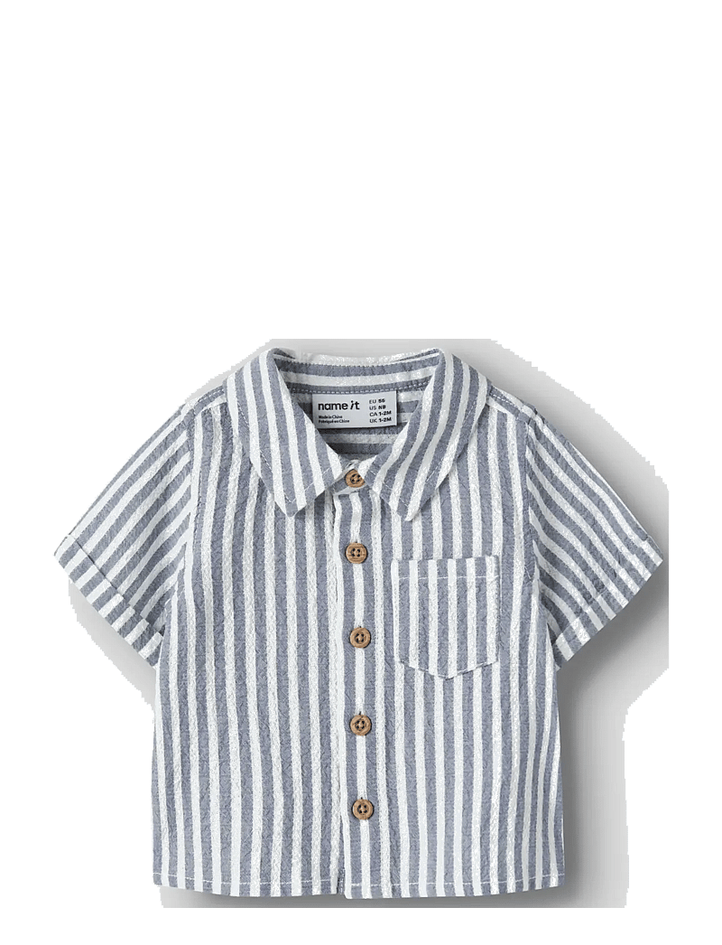 name it - NBMFEDENIS SS SHIRT - kortärmade skjortor - vintage indigo - 2