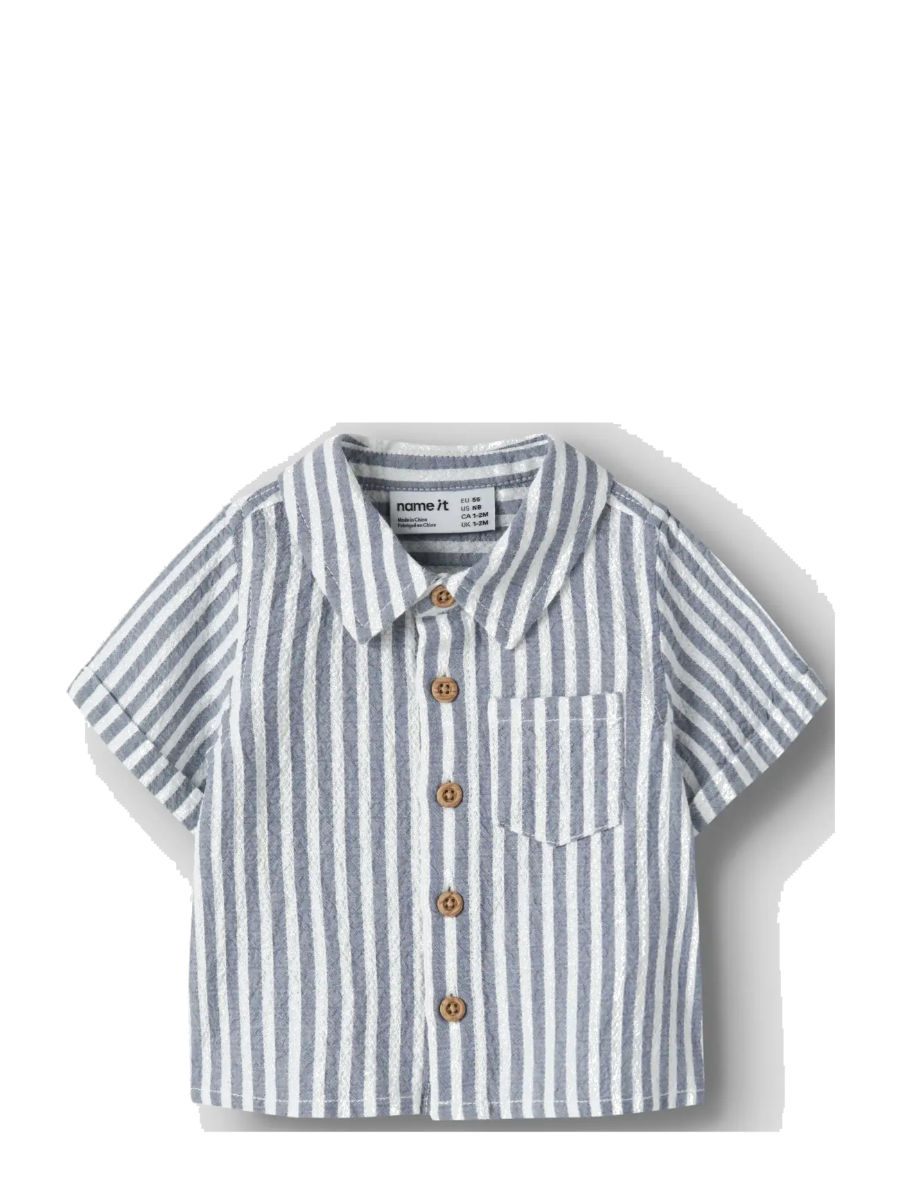 name it - NBMFEDENIS SS SHIRT - lühikeste varrukatega särgid - vintage indigo - 2