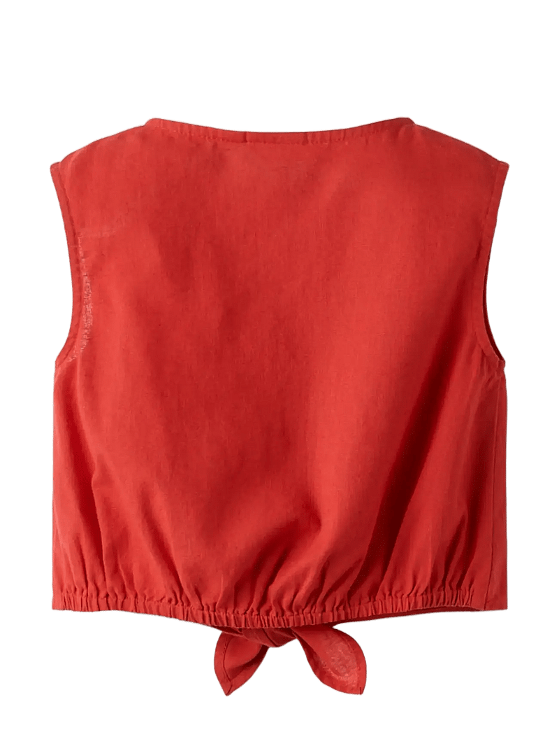 name it - NMFFALINNEN SL TOP - blusen & tuniken - chinese red - 1