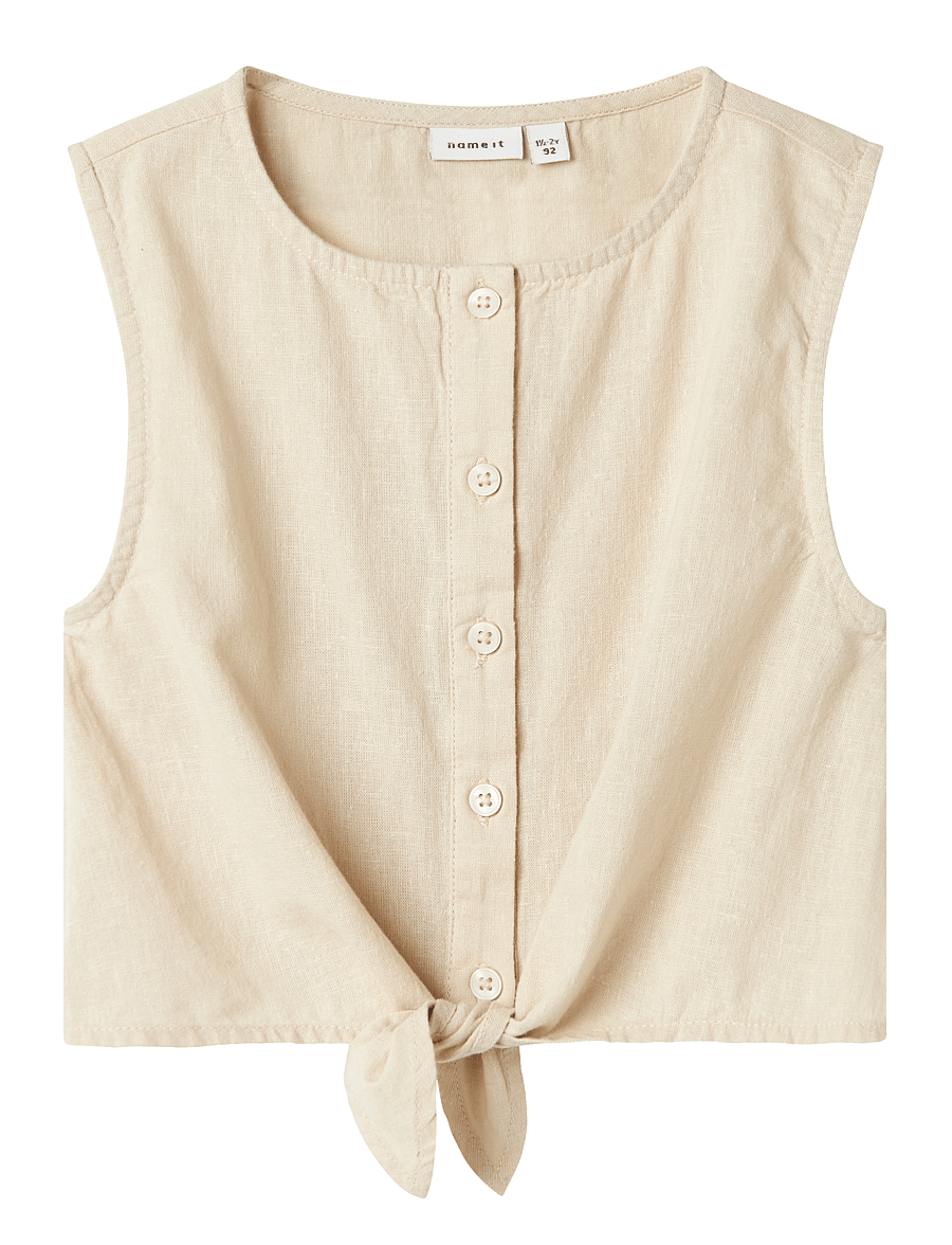 name it - NMFFALINNEN SL TOP - blusen & tuniken - peyote - 2