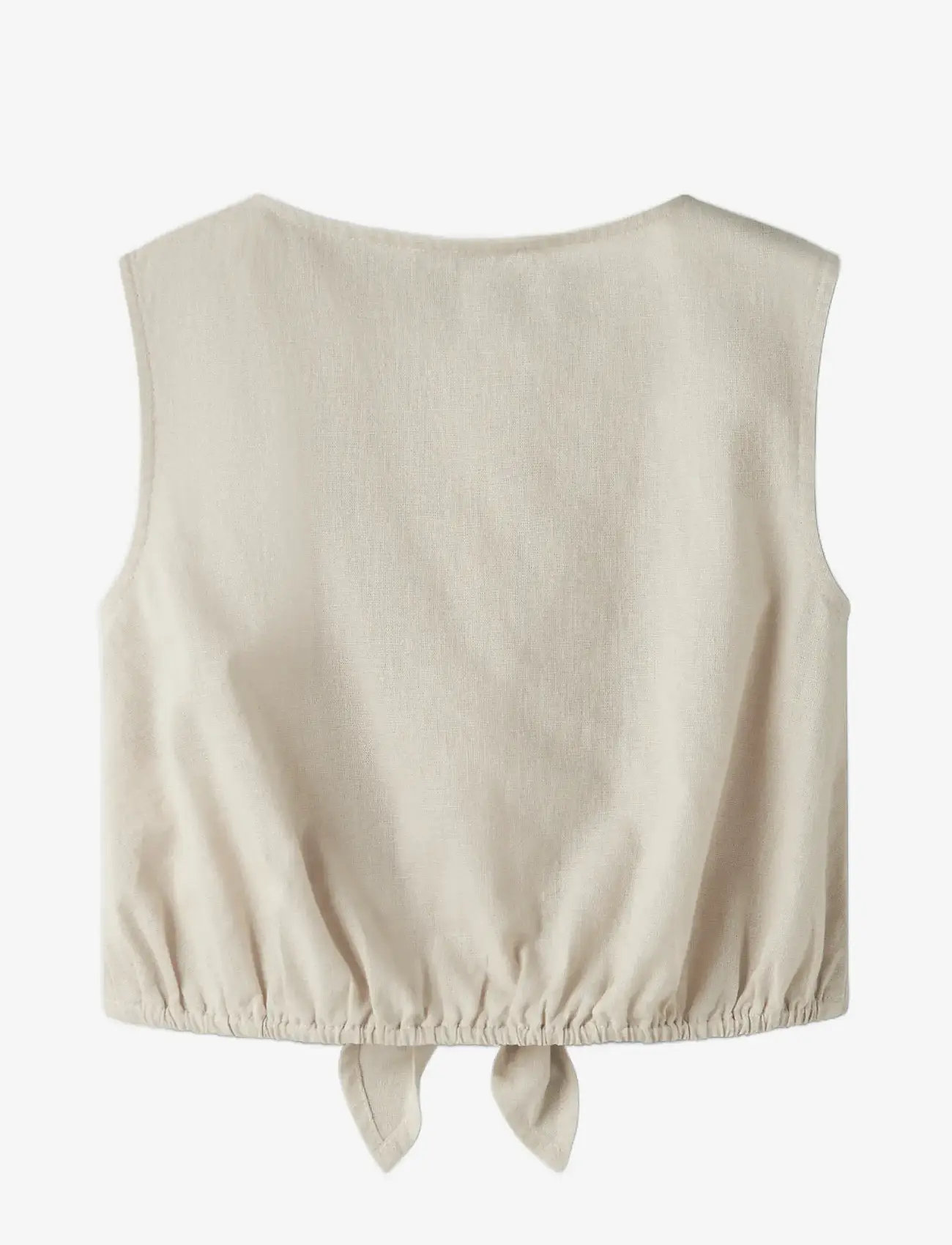 name it - NMFFALINNEN SL TOP - blusen & tuniken - peyote melange - 1