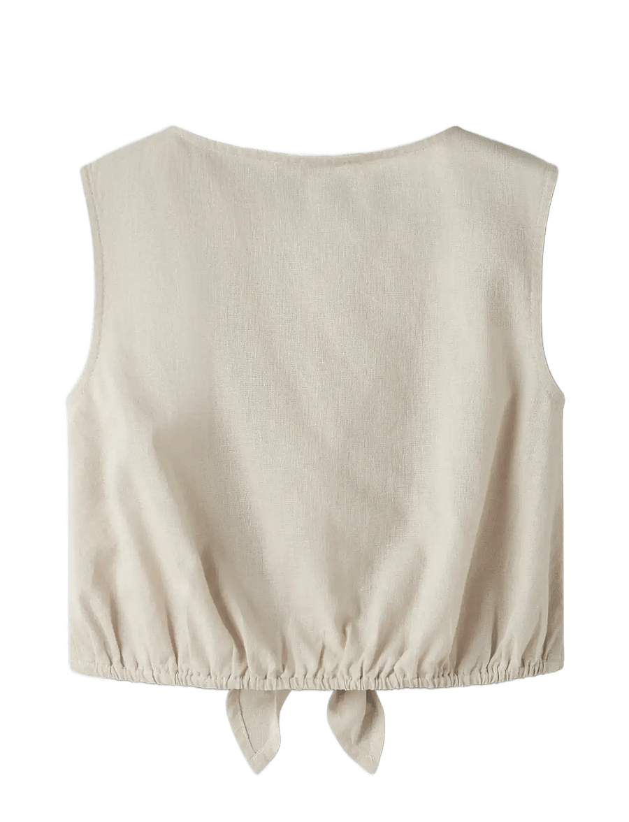 name it - NMFFALINNEN SL TOP - blusen & tuniken - peyote melange - 1