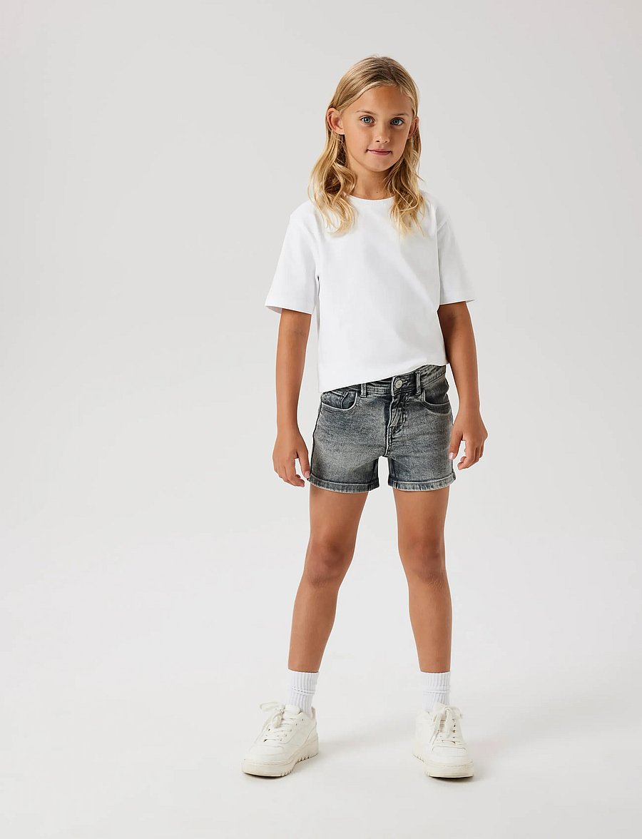 name it - NKFSALLI SLIM DNM SHORTS 5266-AU NOOS - jeansshorts - light grey denim - 4