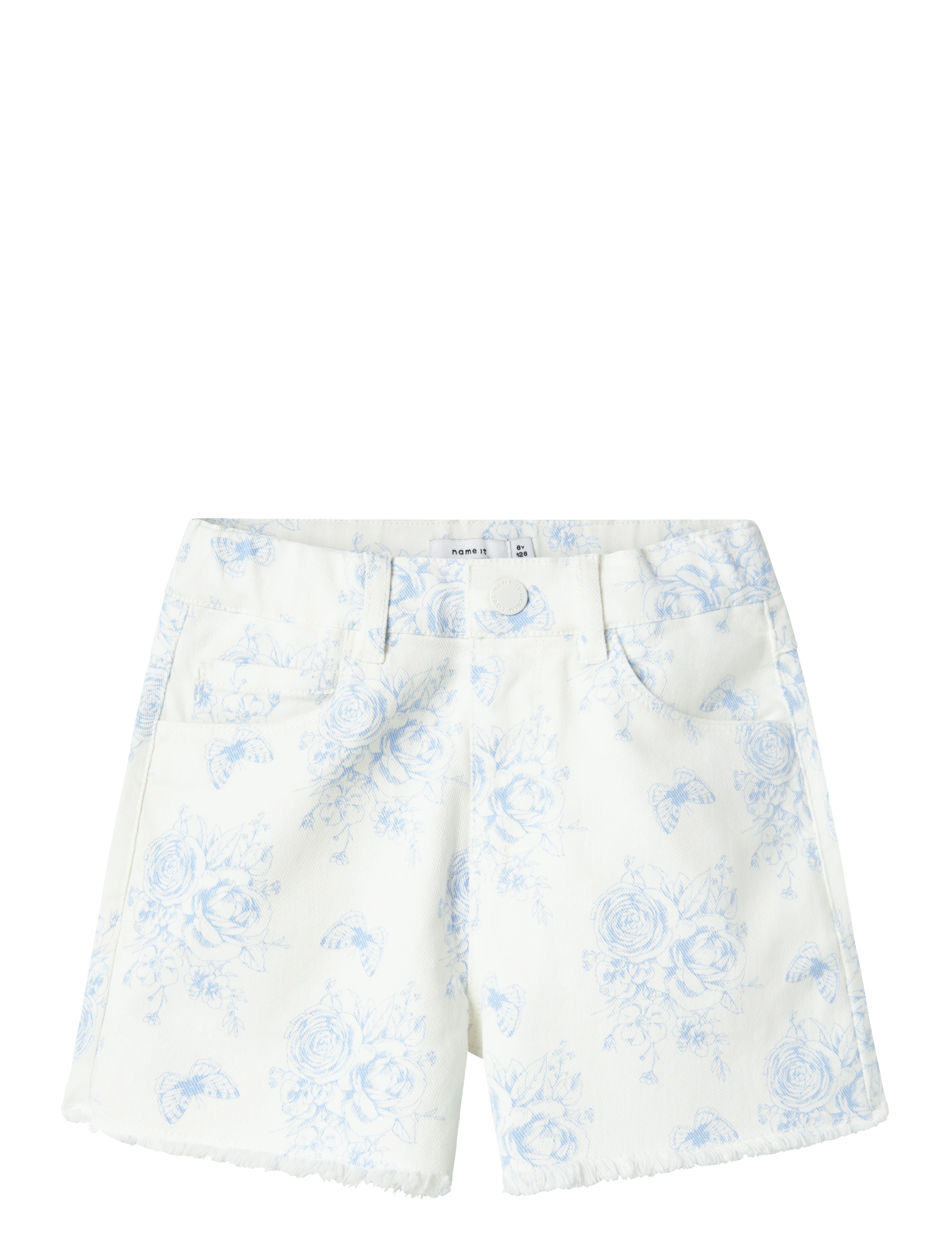 name it NKFROSE HW MOM TWILL SHORTS 6062-YF F - App deal - BRIGHT WHITE / white