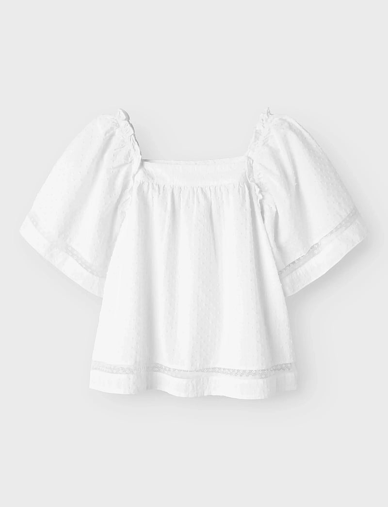 name it - NKFFATIDIAS SS TOP - blouses & tunieken - bright white - 2