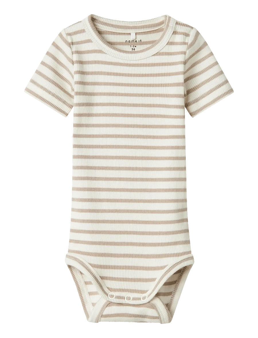 name it - NBNBANI SS BODY NOOS - kurzärmelige bodys - pure cashmere - 1