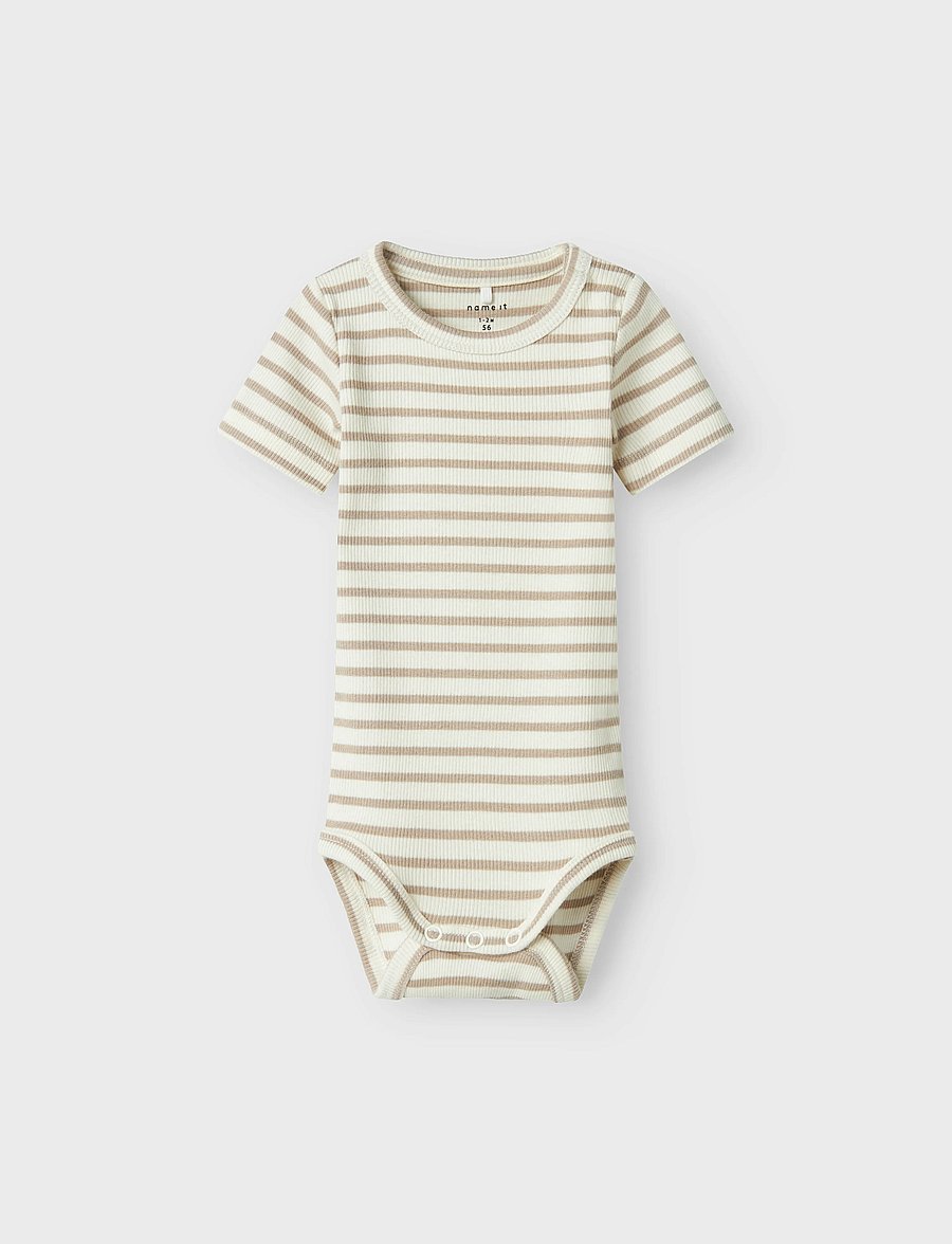 name it - NBNBANI SS BODY NOOS - kurzärmelige bodys - pure cashmere - 0
