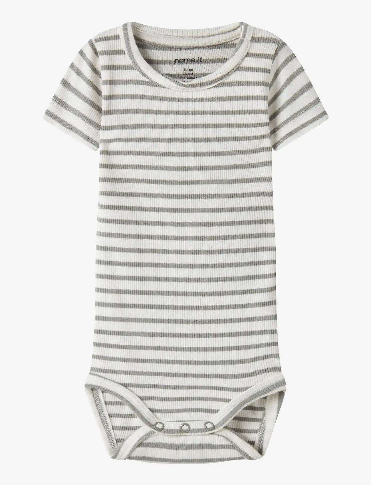 name it - NBNBANI SS BODY NOOS - kortærmede bodyer - shadow - 0