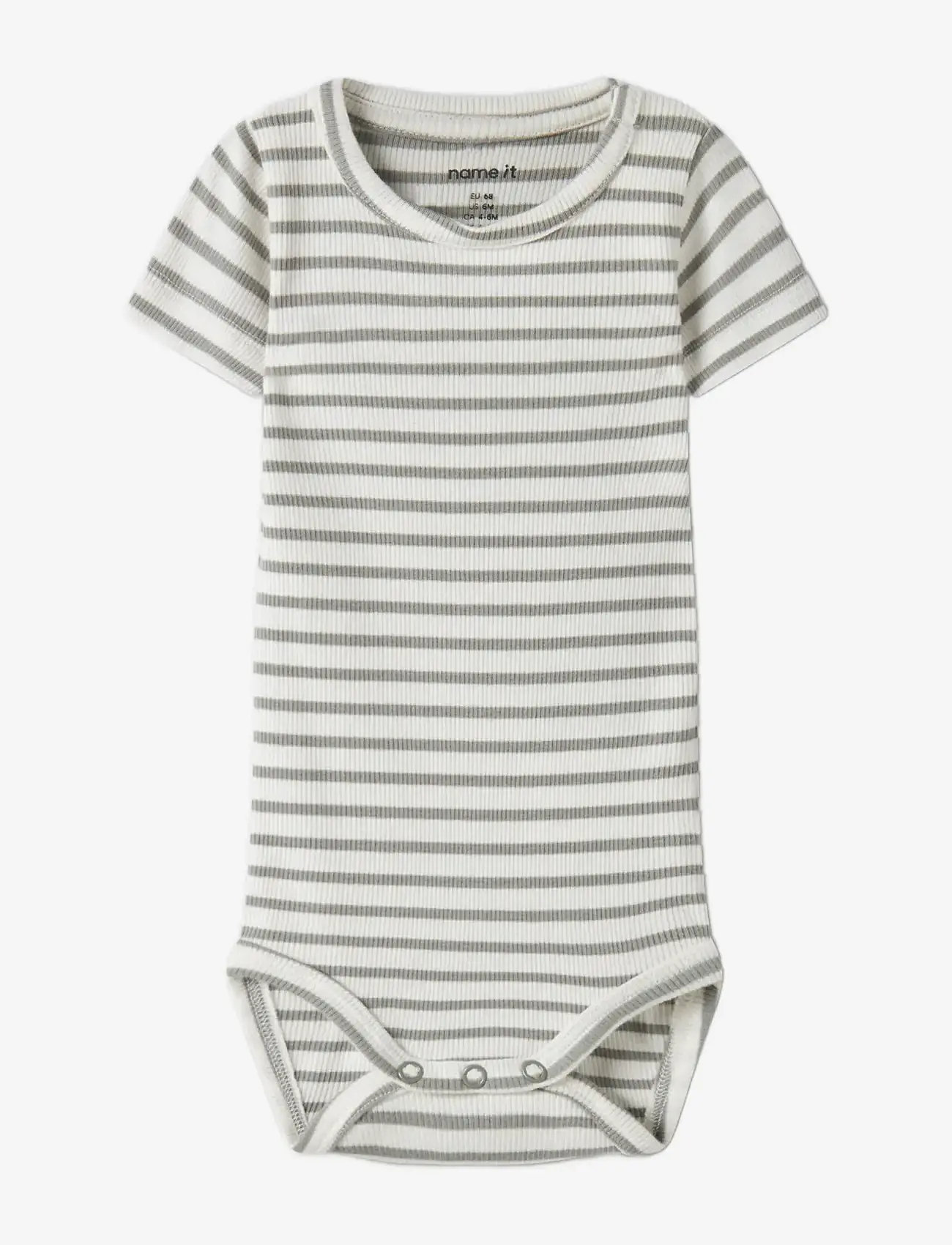 name it - NBNBANI SS BODY NOOS - kortærmede bodyer - shadow - 2
