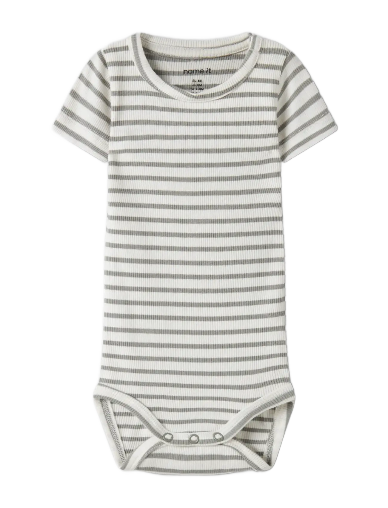 name it - NBNBANI SS BODY NOOS - kurzärmelige bodys - shadow - 2