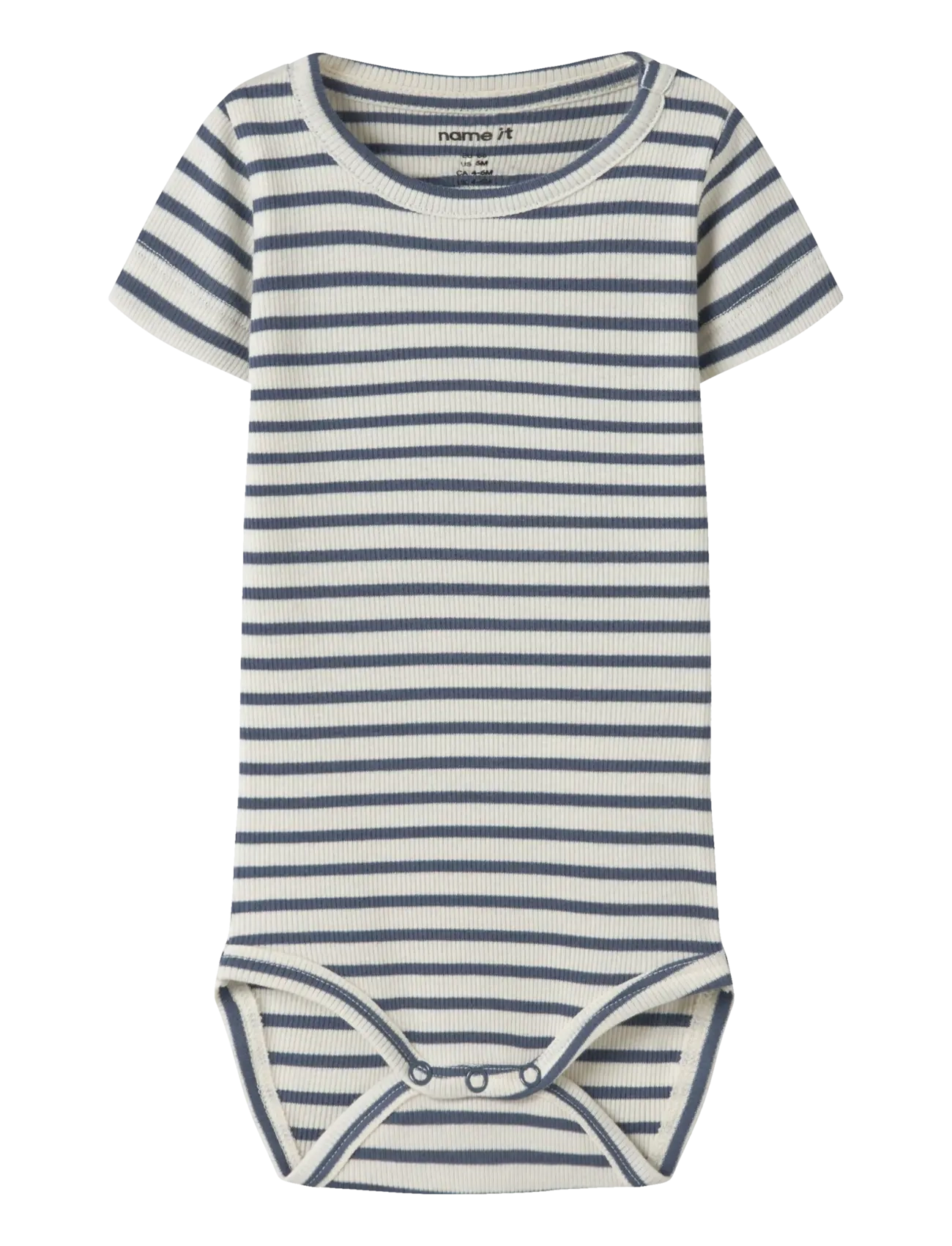 name it NBNBANI SS BODY NOOS - Kurzärmelige Bodys - VINTAGE INDIGO / cream