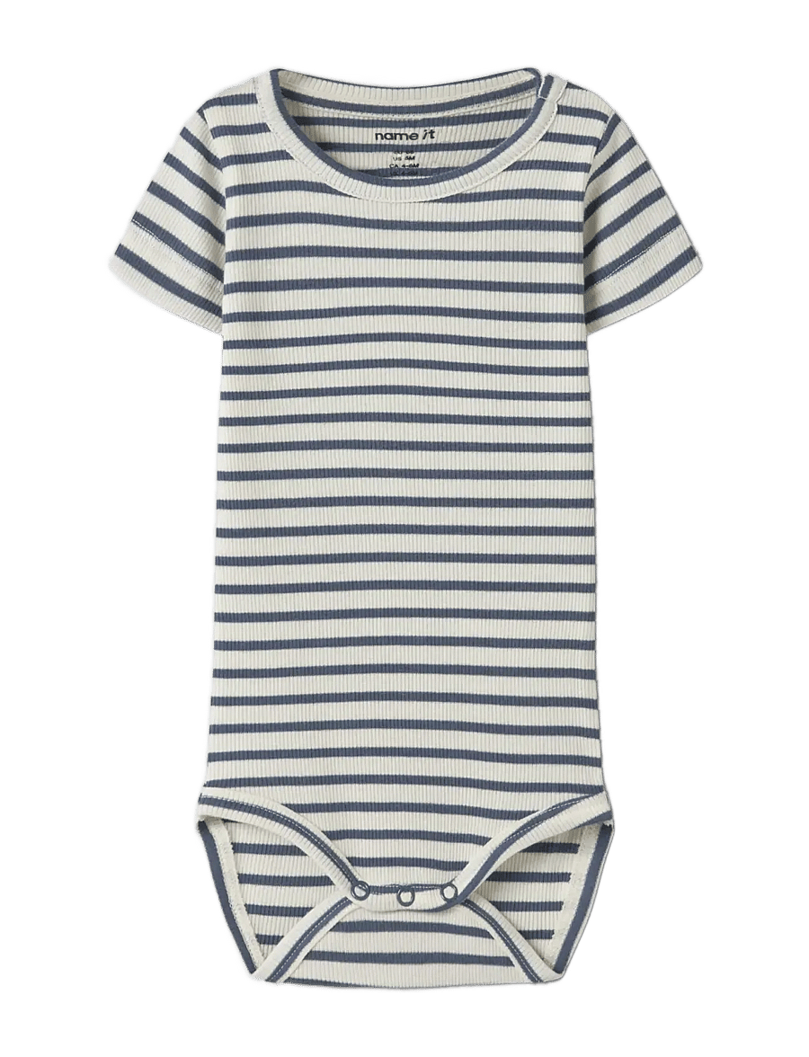 name it - NBNBANI SS BODY NOOS - lühikeste varrukatega bodid - vintage indigo - 2
