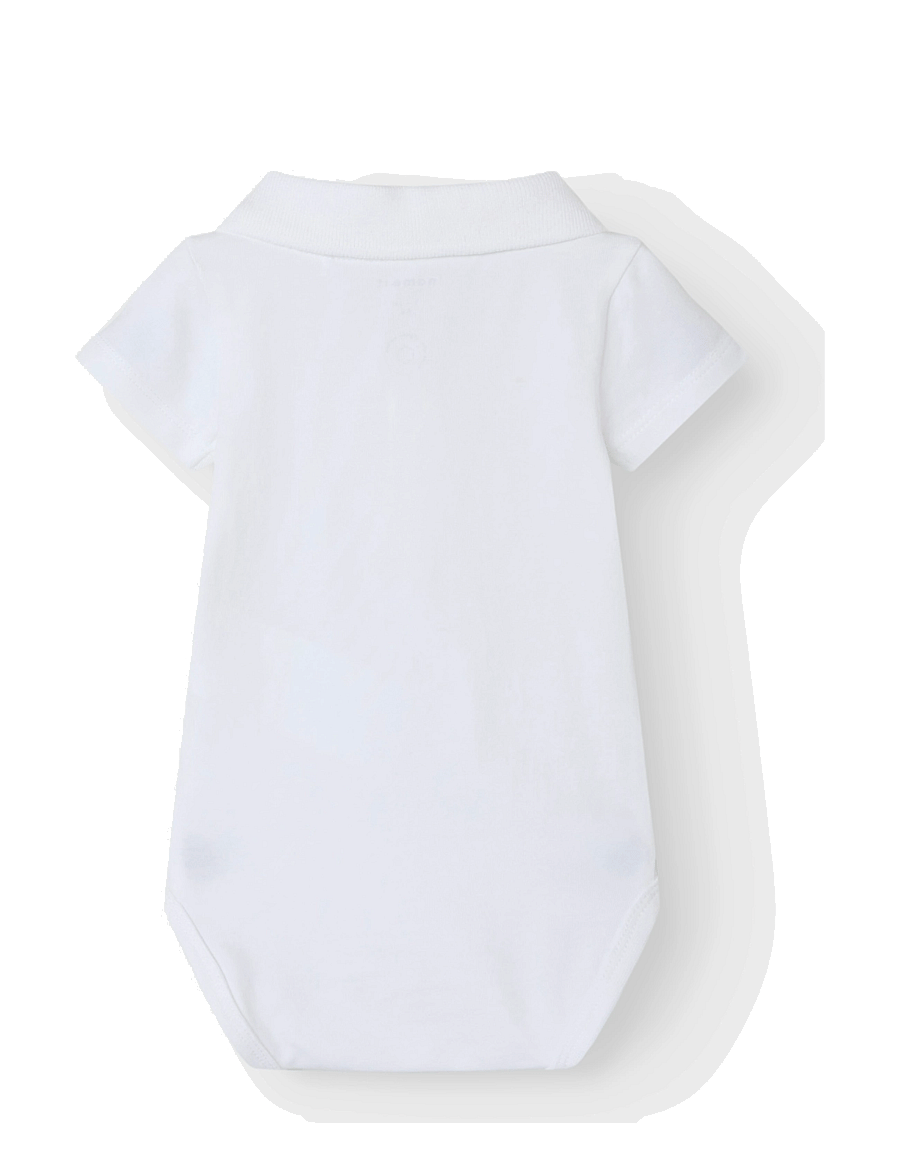 name it - NBMHOLGER SS POLO BODY - bright white - 1