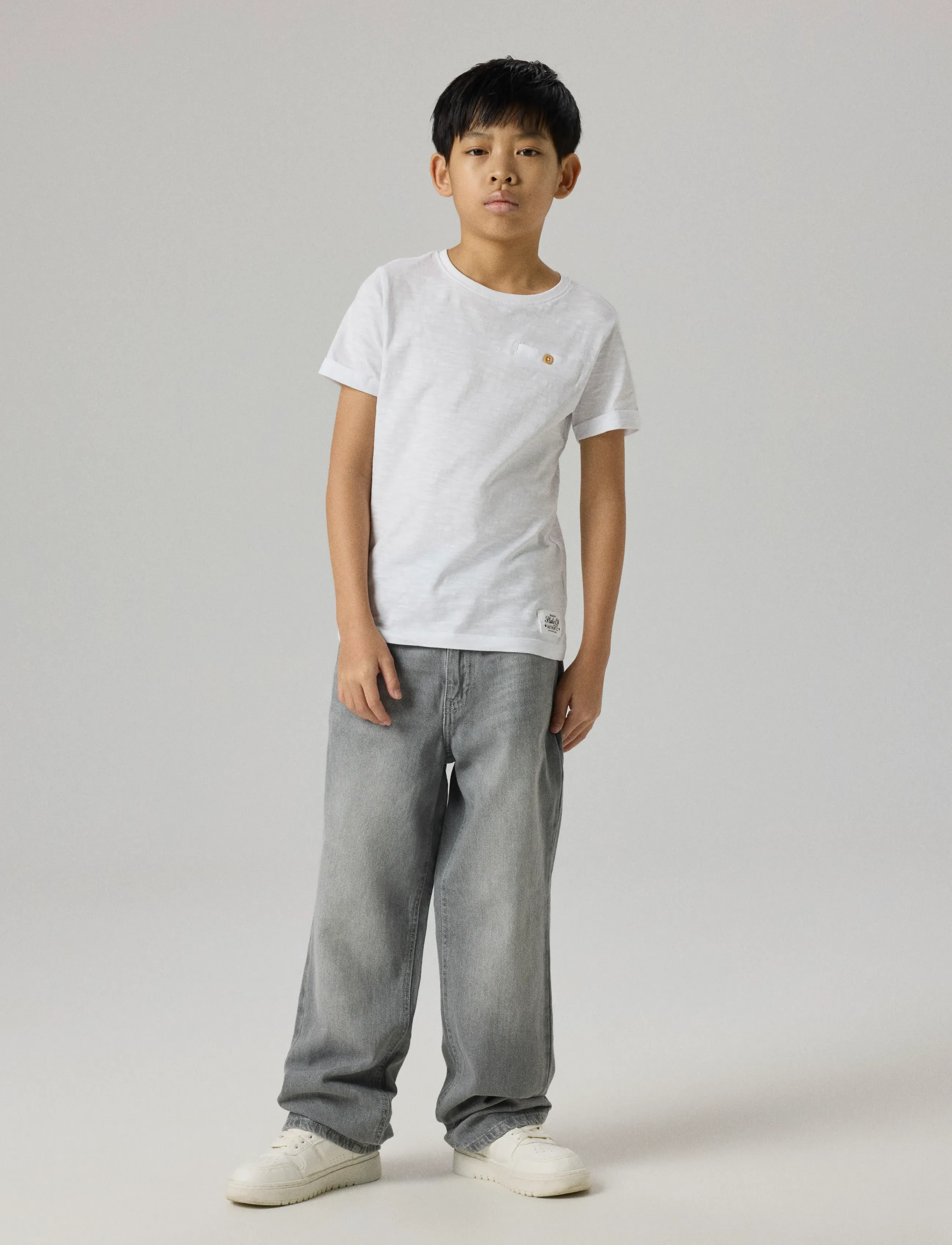name it - NKMRYAN STRAIGHT JEANS 5950-DM NOOS - suorat farkut - light grey denim - 5