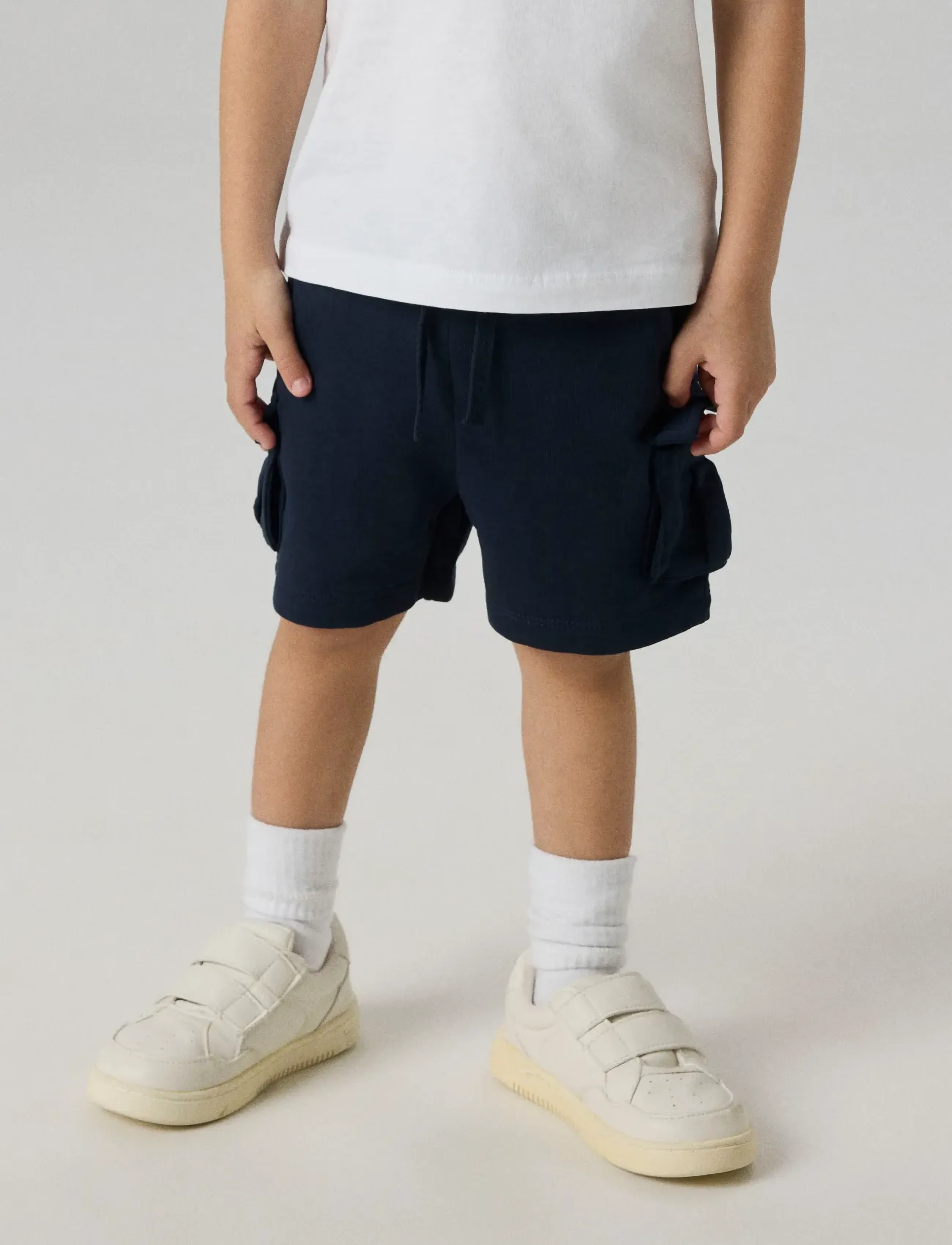 name it - NMMOLI SWEAT SHORTS UNB NOOS - lühikesed kargopüksid - dark sapphire - 4