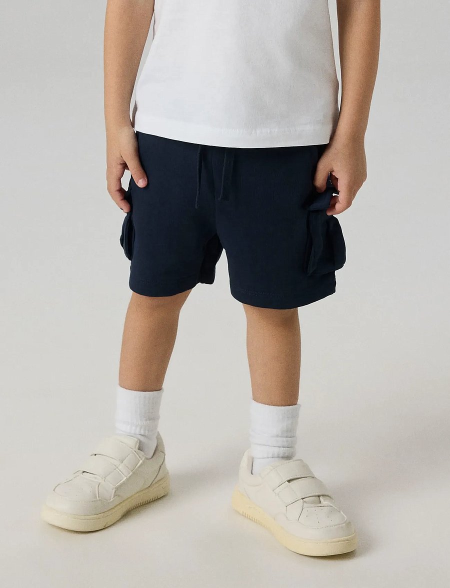 name it - NMMOLI SWEAT SHORTS UNB NOOS - cargo shorts - dark sapphire - 4
