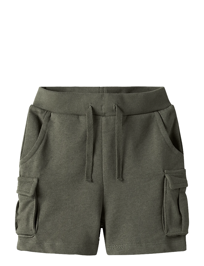 name it - NMMOLI SWEAT SHORTS UNB NOOS - cargo shorts - dusty olive - 0