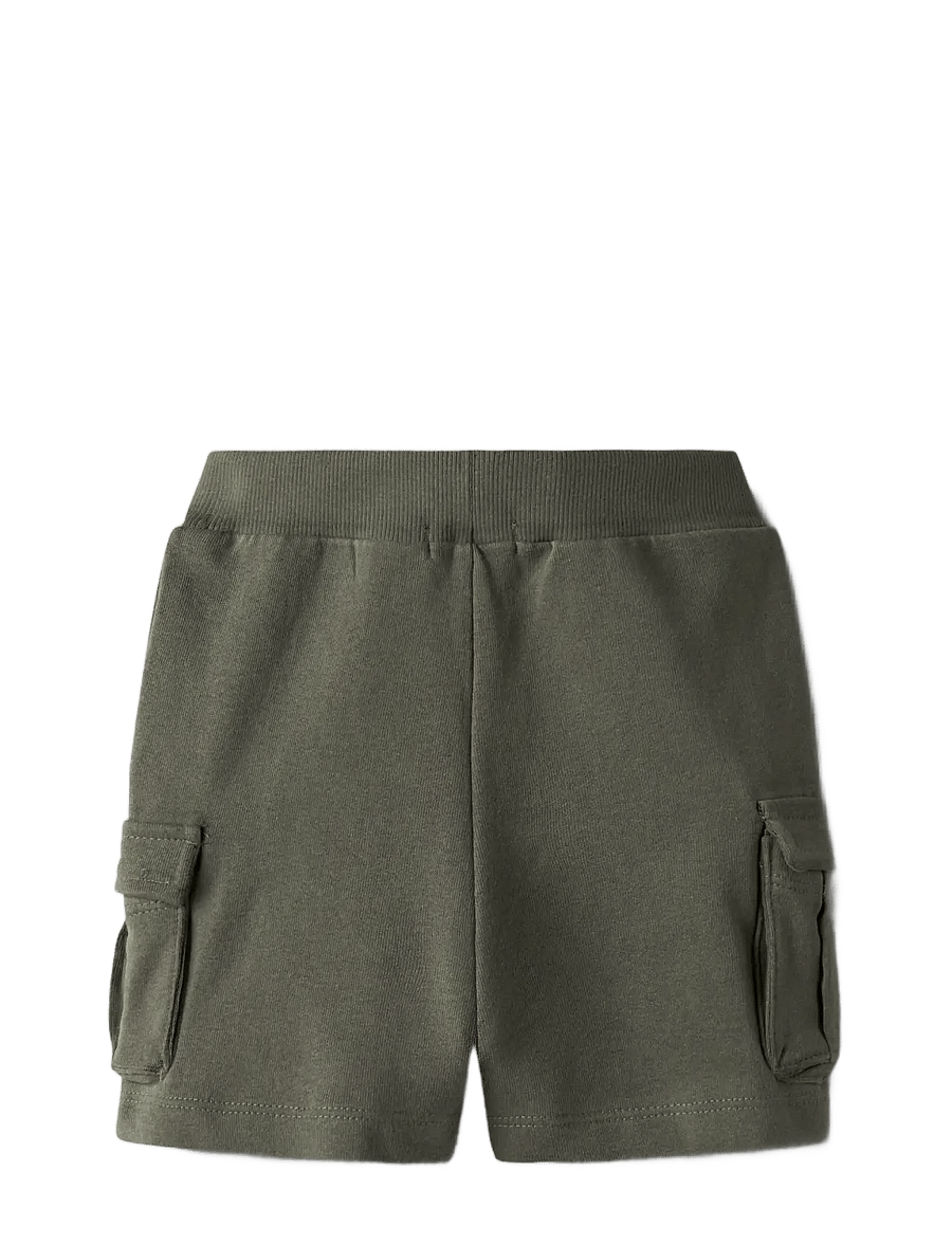 name it - NMMOLI SWEAT SHORTS UNB NOOS - cargo shorts - dusty olive - 1
