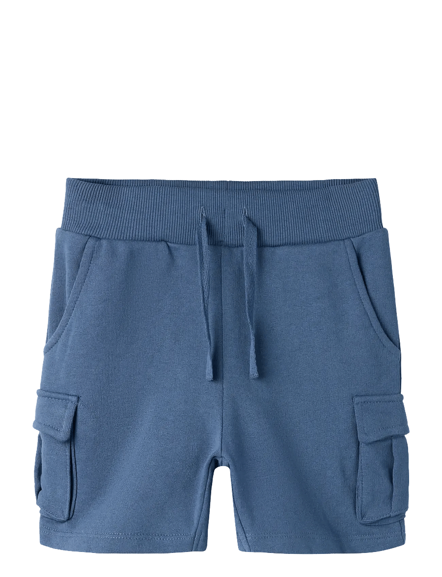 name it - NMMOLI SWEAT SHORTS UNB NOOS - cargo shorts - vintage indigo - 0