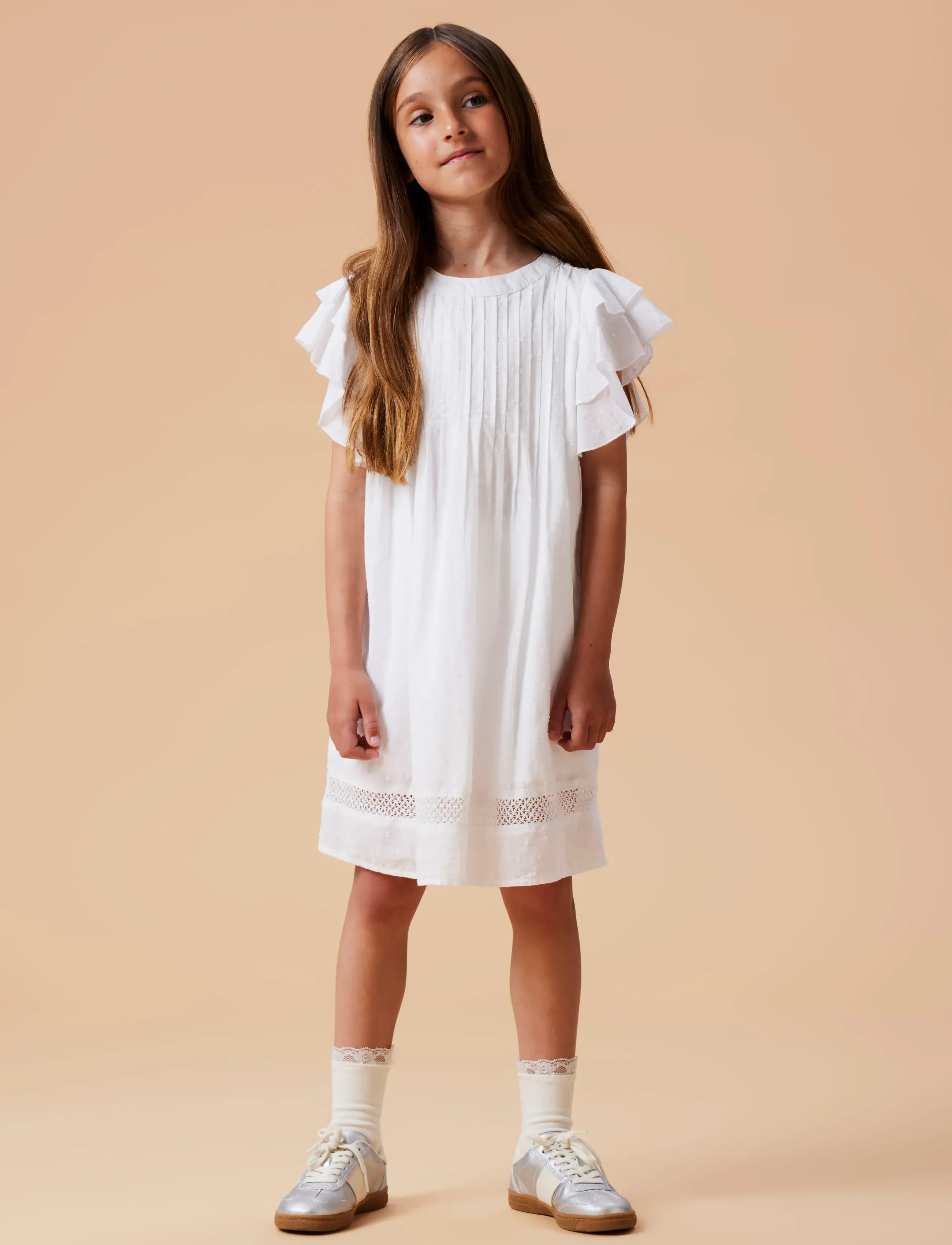 name it - NKFFARIDE SS DRESS NOOS - kurzärmelige freizeitkleider - bright white - 2