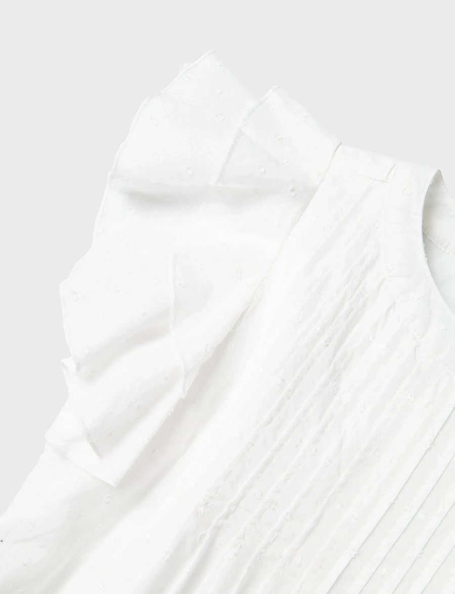 name it - NKFFARIDE SS DRESS NOOS - kortärmade vardagsklänningar - bright white - 4
