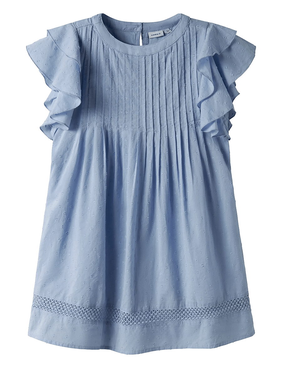 name it - NKFFARIDE SS DRESS NOOS - kurzärmelige freizeitkleider - serenity - 0