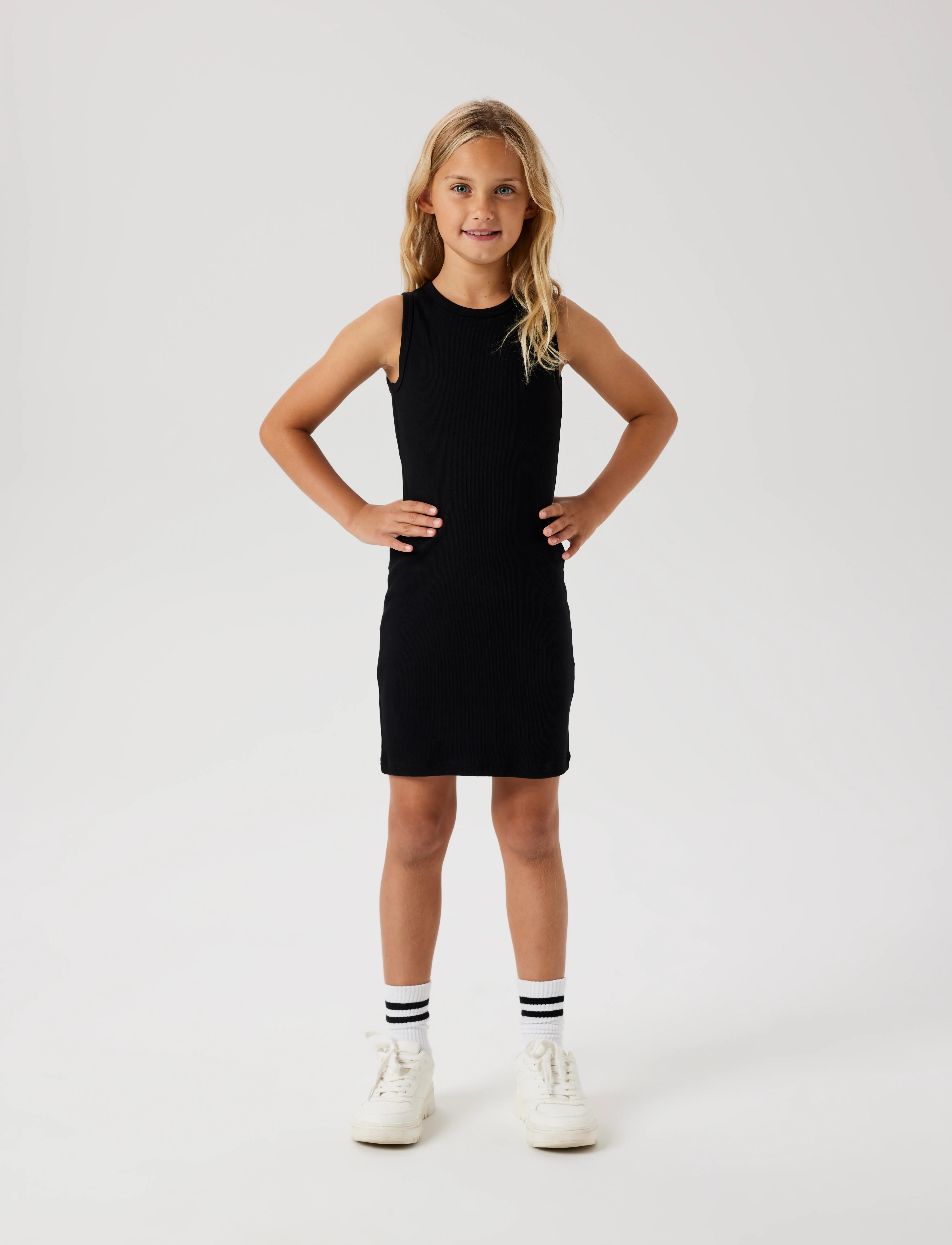 name it - NKFNAKAL SL SLIM DRESS NOOS - Ärmlösa vardagsklänningar - black - 2
