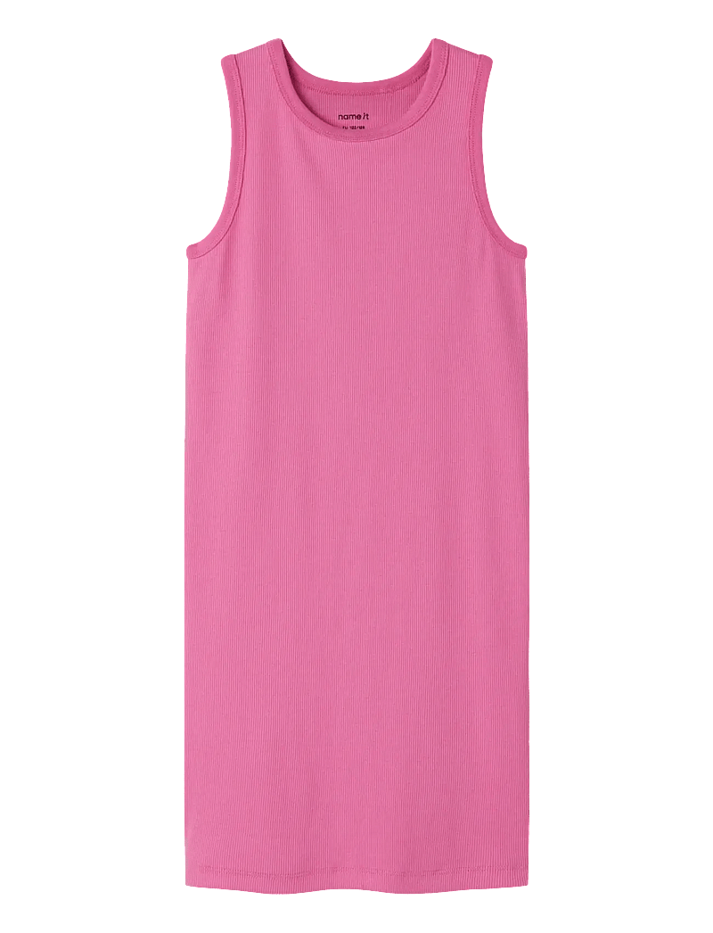 name it - NKFNAKAL SL SLIM DRESS NOOS - varrukateta vabaaja kleidid - strawberry moon - 0