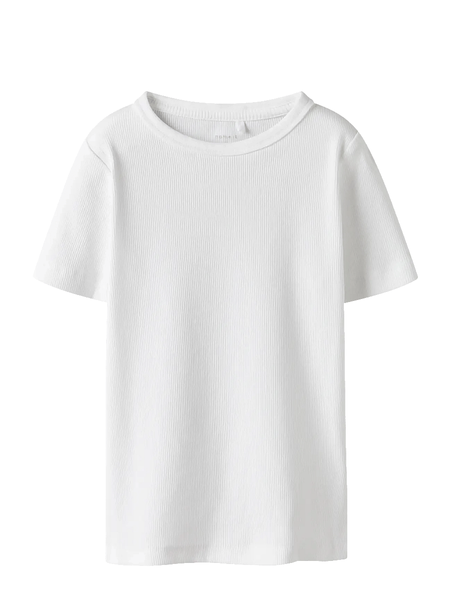 name it - NKFNAKAL SS SLIM TOP NOOS - krótki rękaw - bright white - 0