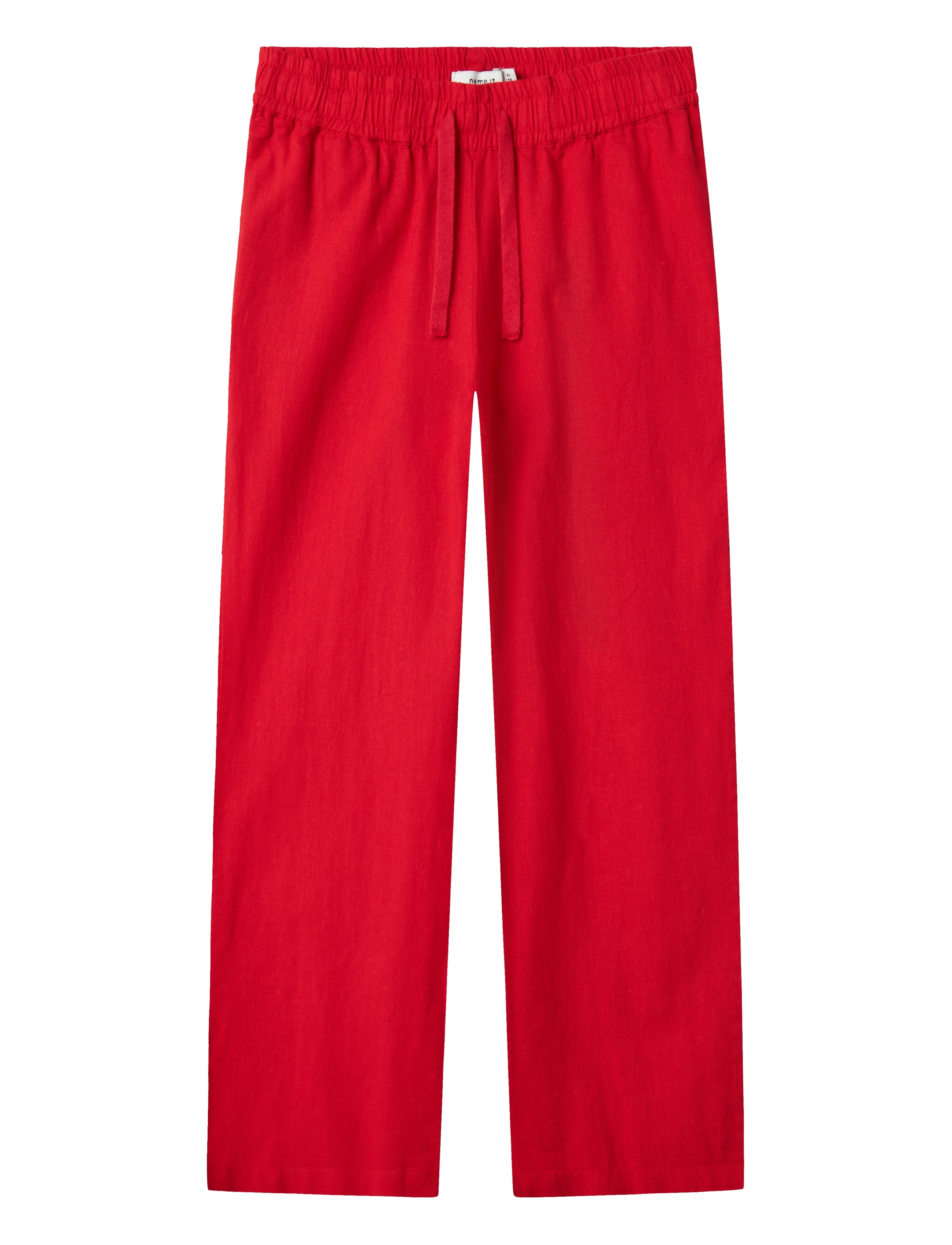 name it NKFFALINNEN STRAIGHT PANT - Püksid - CHINESE RED / red