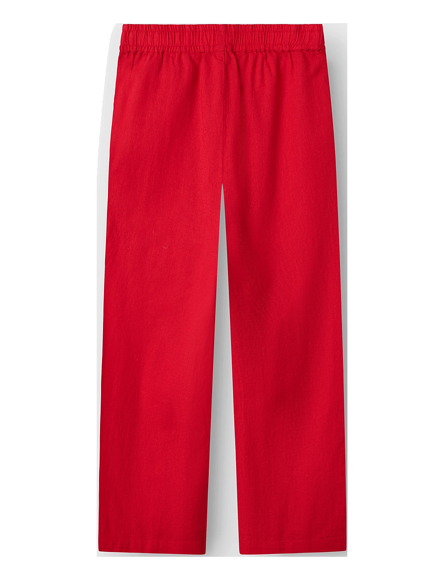 name it - NKFFALINNEN STRAIGHT PANT - bukser - chinese red - 1