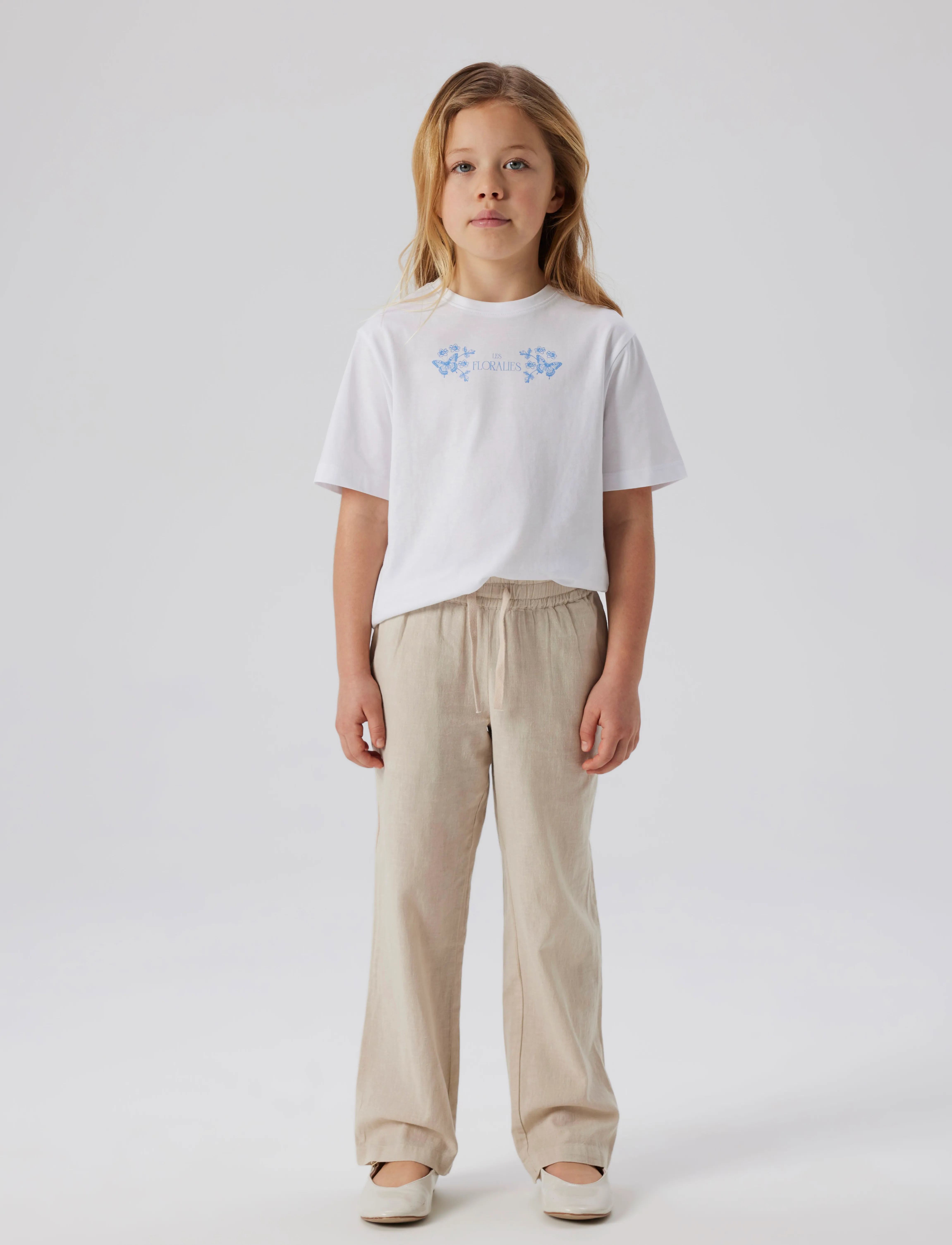 name it - NKFFALINNEN STRAIGHT PANT - bukser - peyote - 3