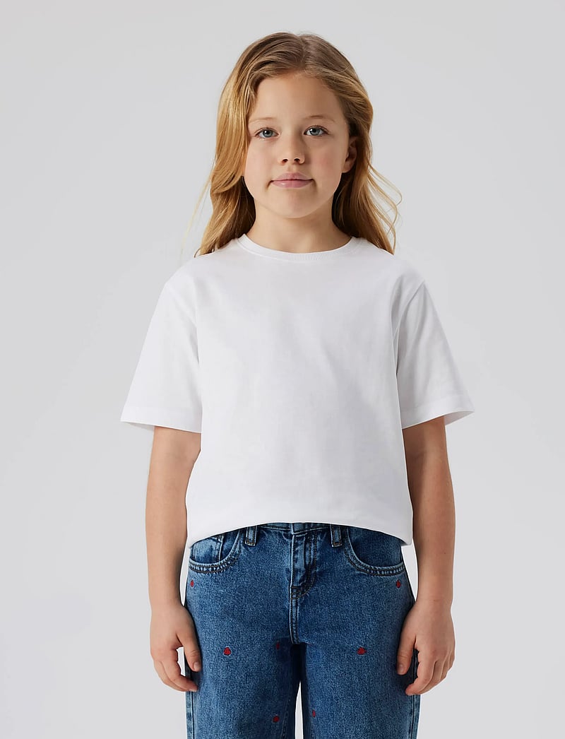 name it - NKFGREGA SS NREG TOP NOOS - kurzärmelige - bright white - 4