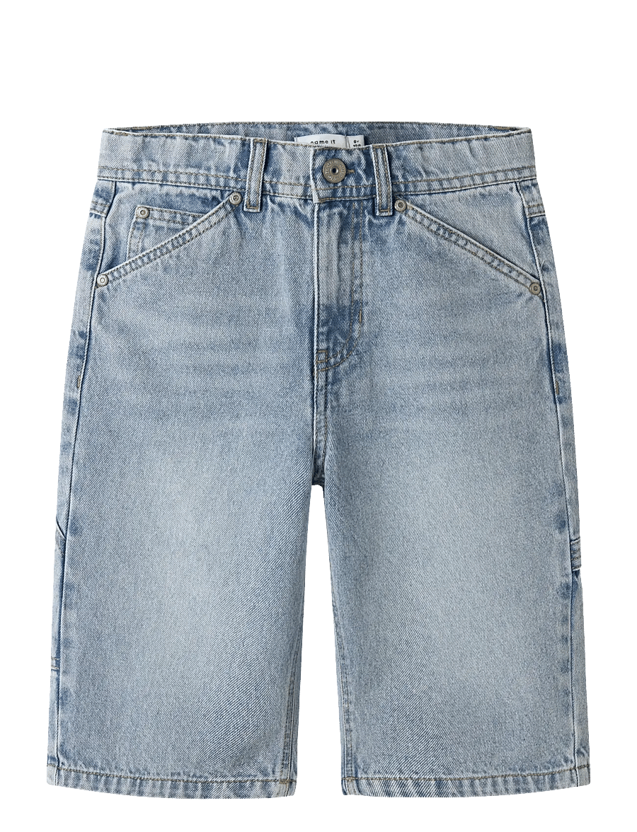 name it - NKMRYAN DNM BERMUDA 3800-IM NOOS - lühikesed teksapüksid - light blue bleached denim - 0