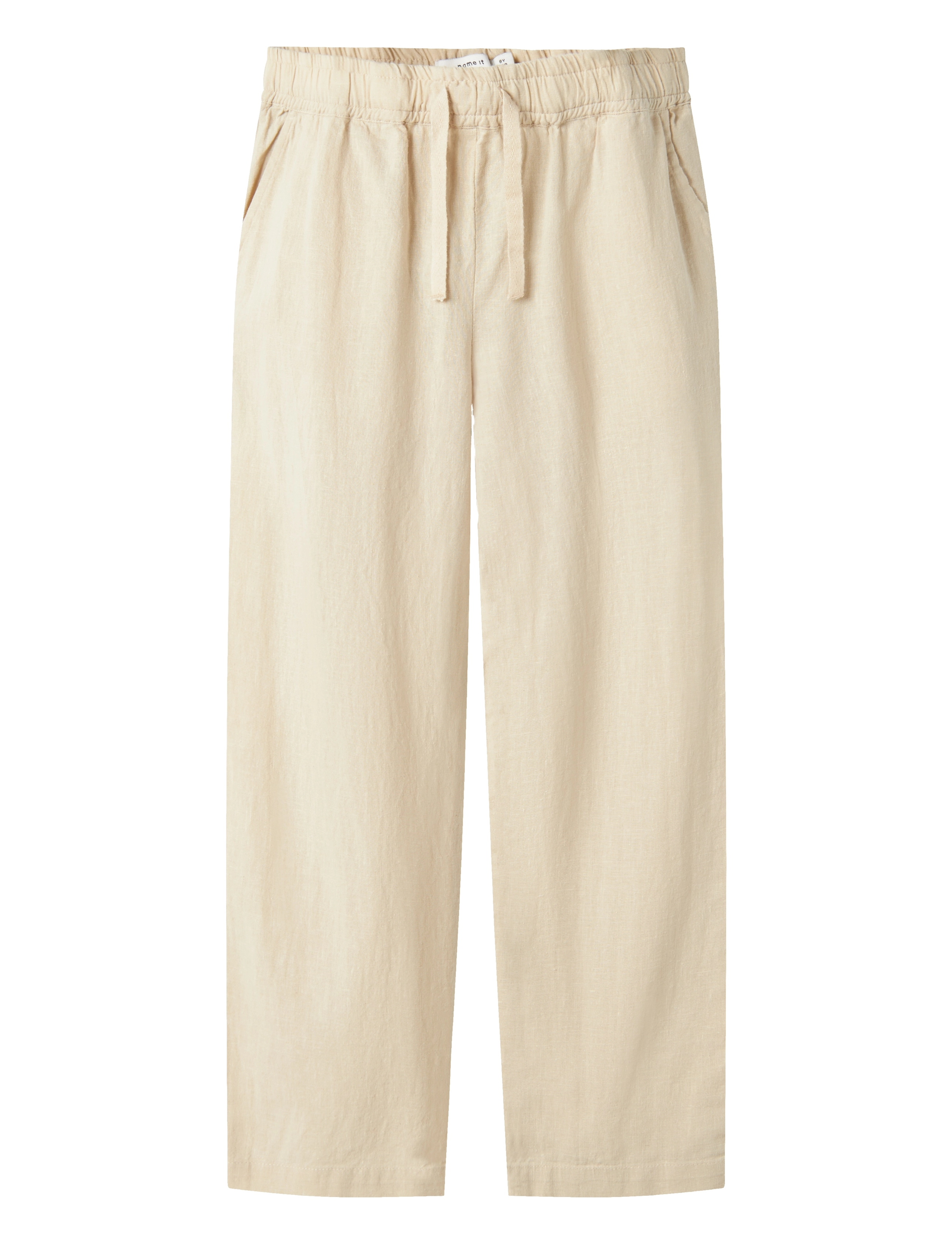 name it NKMFALINNEN PANT - 4 for 3 - PEYOTE / cream