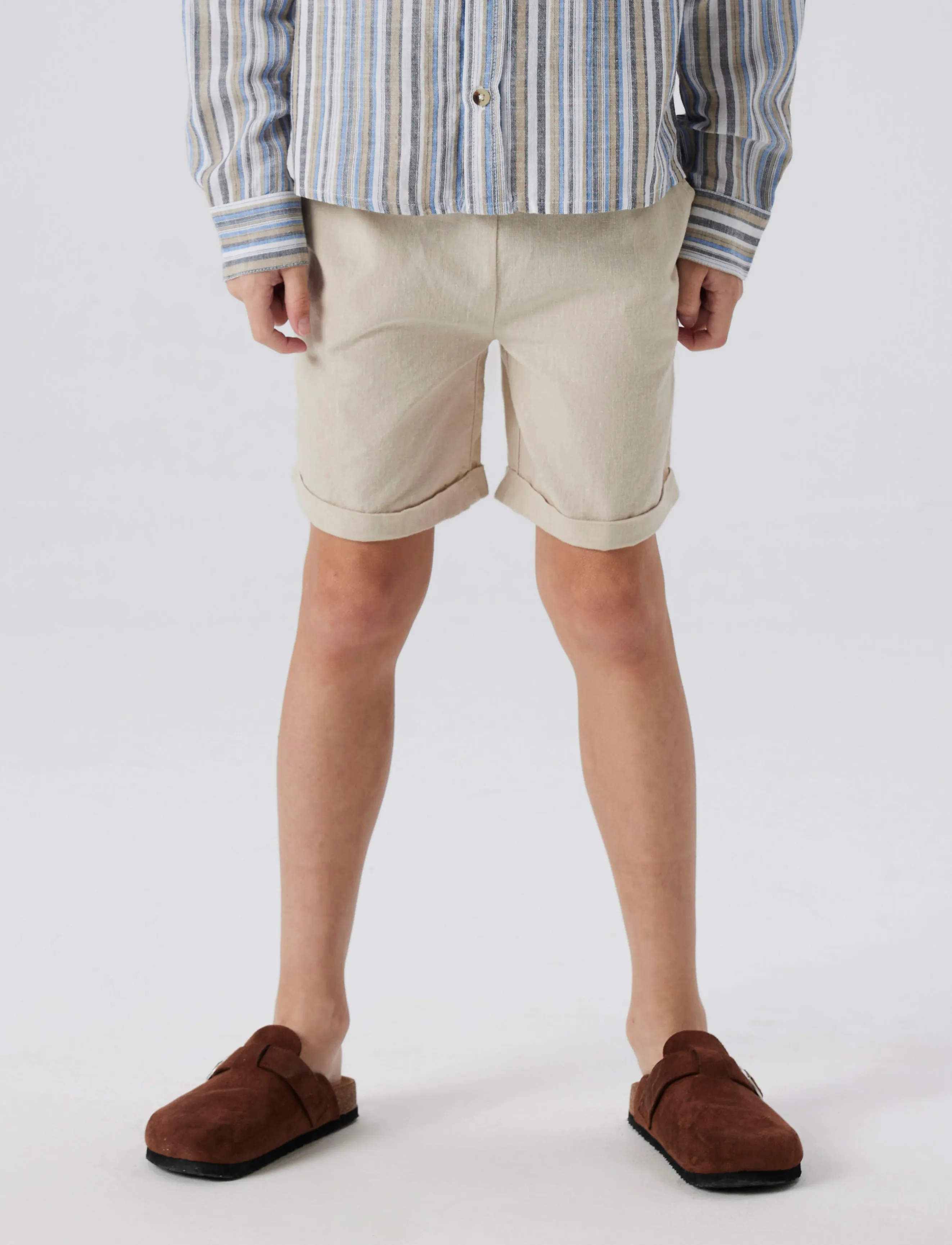 name it - NKMFALINNEN SHORTS - casual shorts - peyote - 2