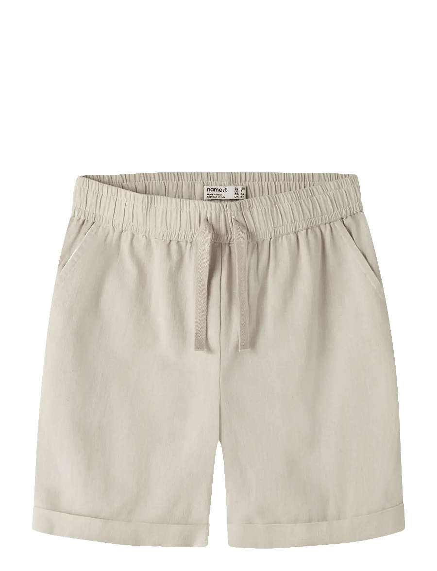 name it - NKMFALINNEN SHORTS - casual shorts - peyote melange - 0