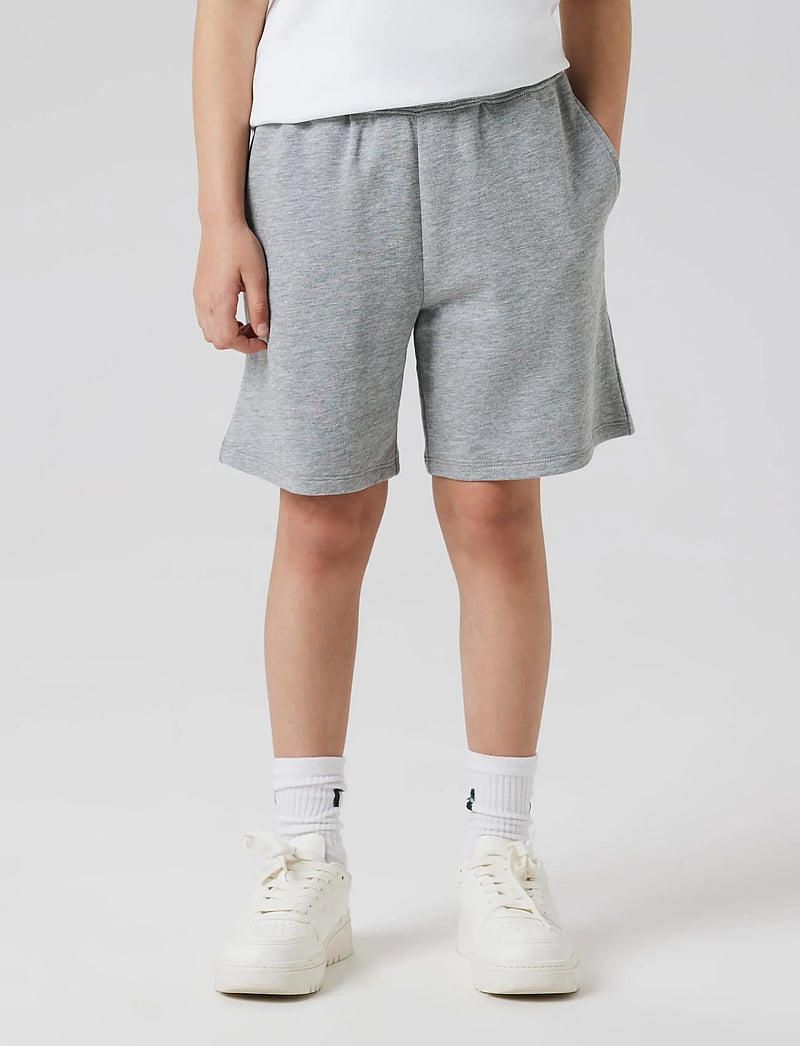 name it - NKNCYBER SWEAT SHORTS UNB NOOS - sweatshorts - grey melange - 4
