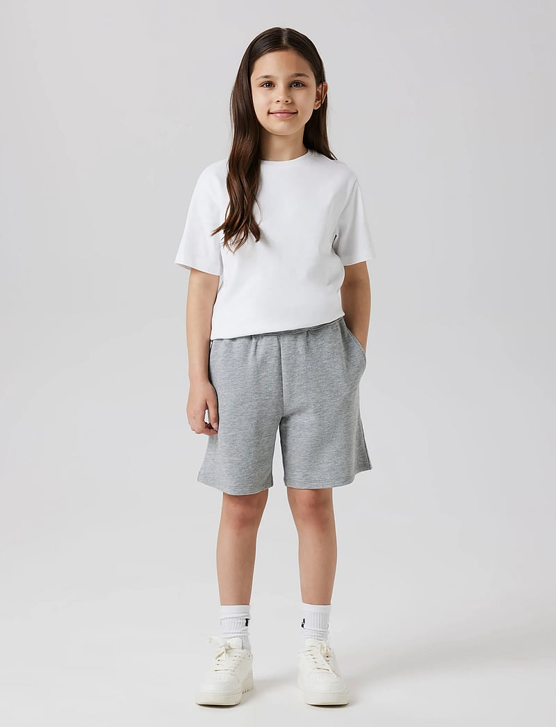 name it - NKNCYBER SWEAT SHORTS UNB NOOS - sweatshorts - grey melange - 5