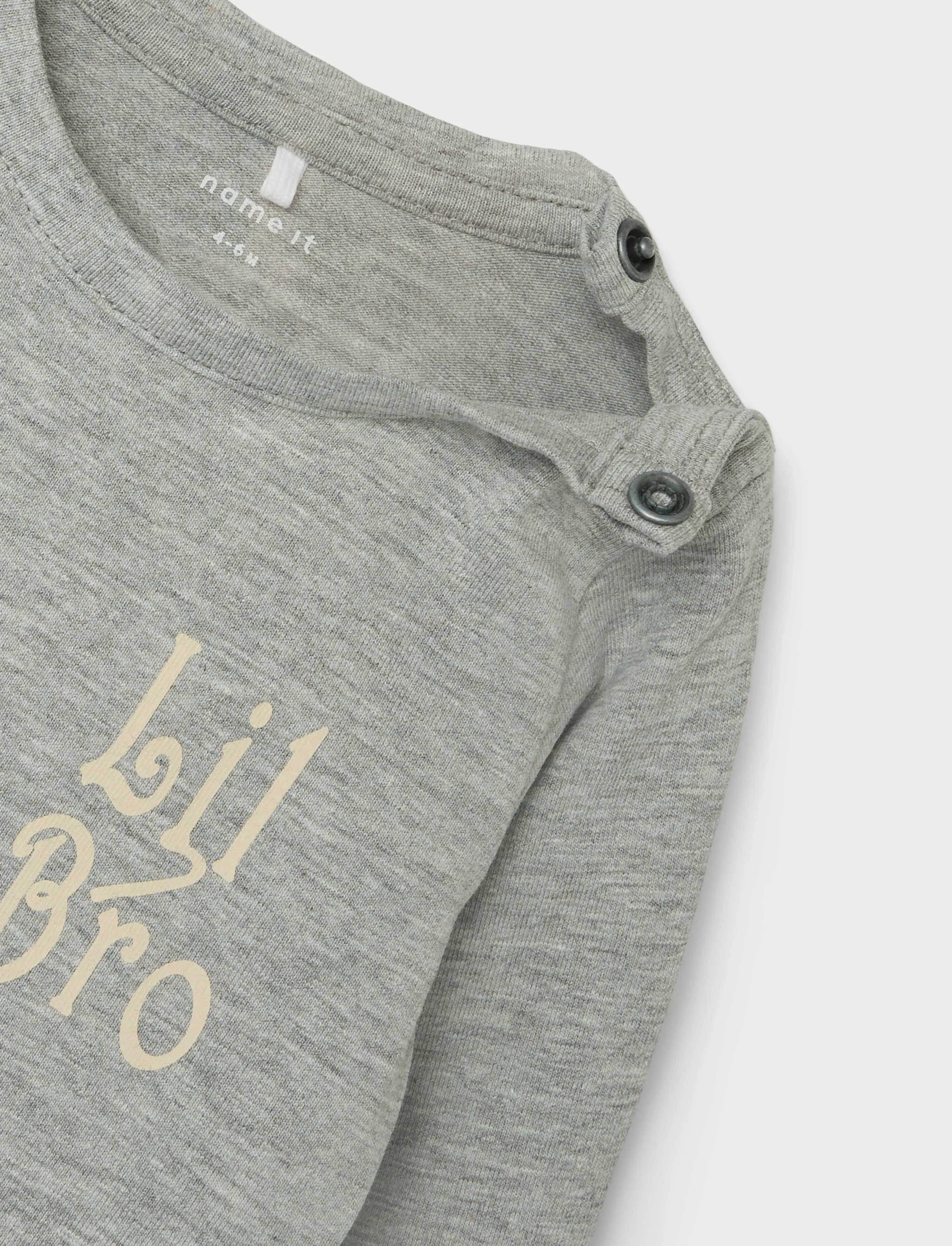 name it - NBMLABY LS BODY - grey melange - 2