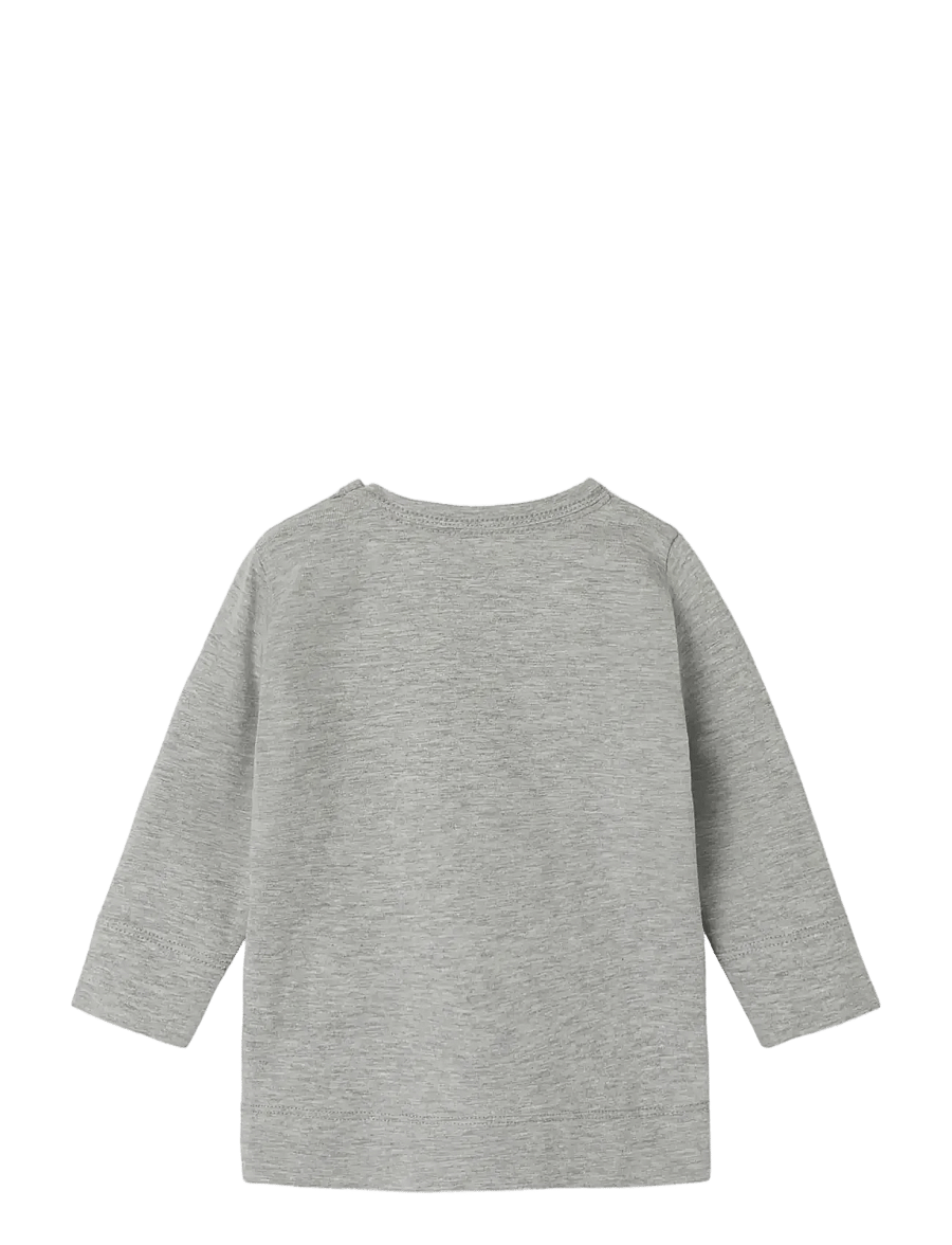 name it - NBFLABA LS TOP - pikkade varrukatega t-särgid - grey melange - 1
