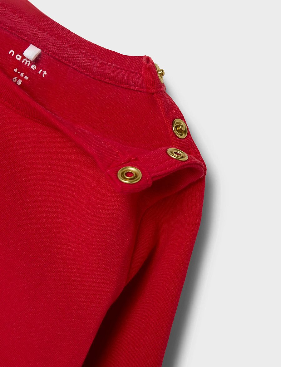 name it - NBFLABA LS TOP - långärmade t-shirts - salsa - 3